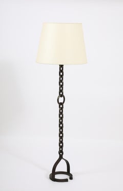 Brutalist Chain Floor Lamp, France 1950's