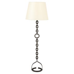 Brutalist Chain Floor Lamp, France 1950's