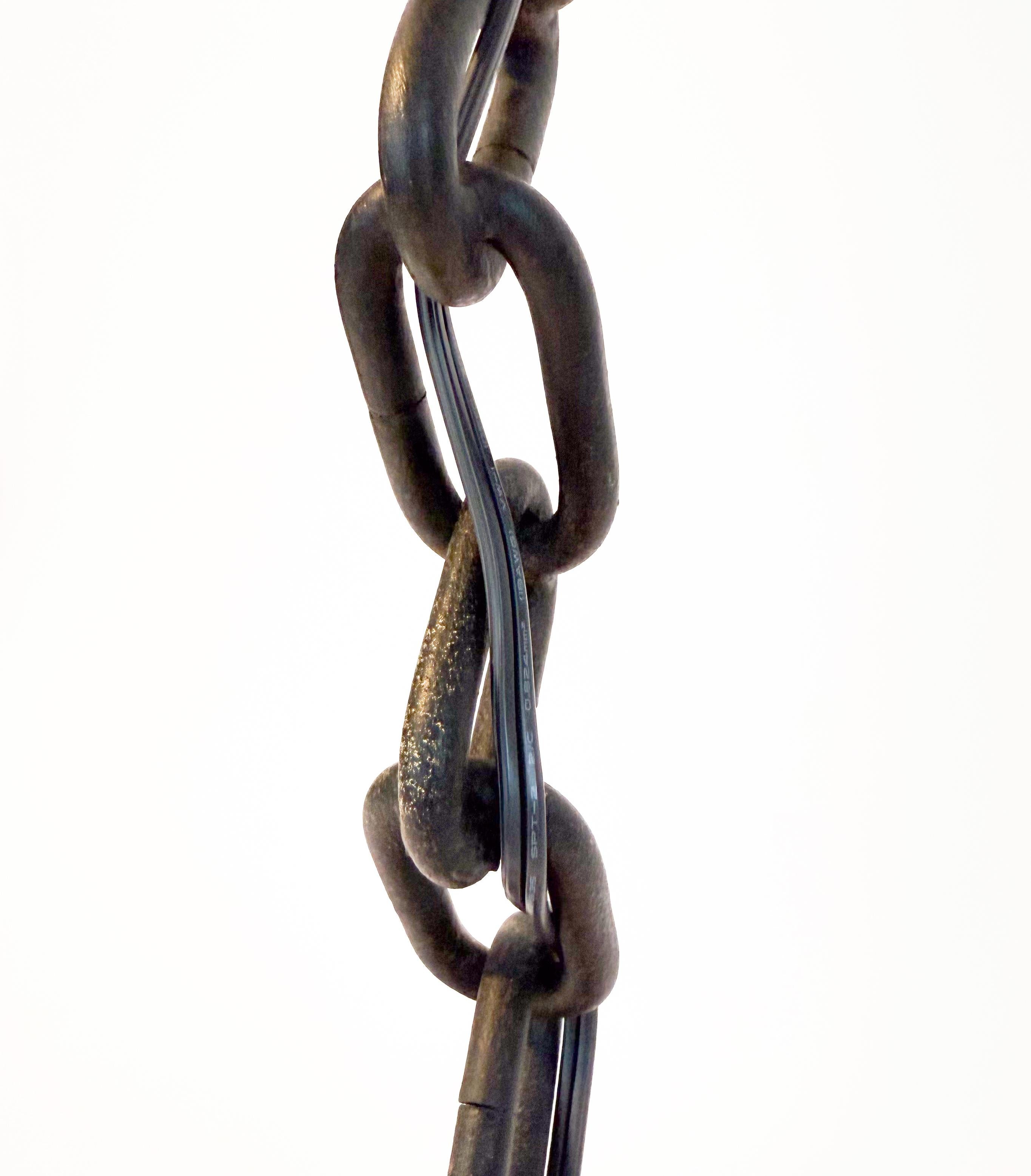 Brutalist Chain Link Lamp in the Style of Franz West en vente 1