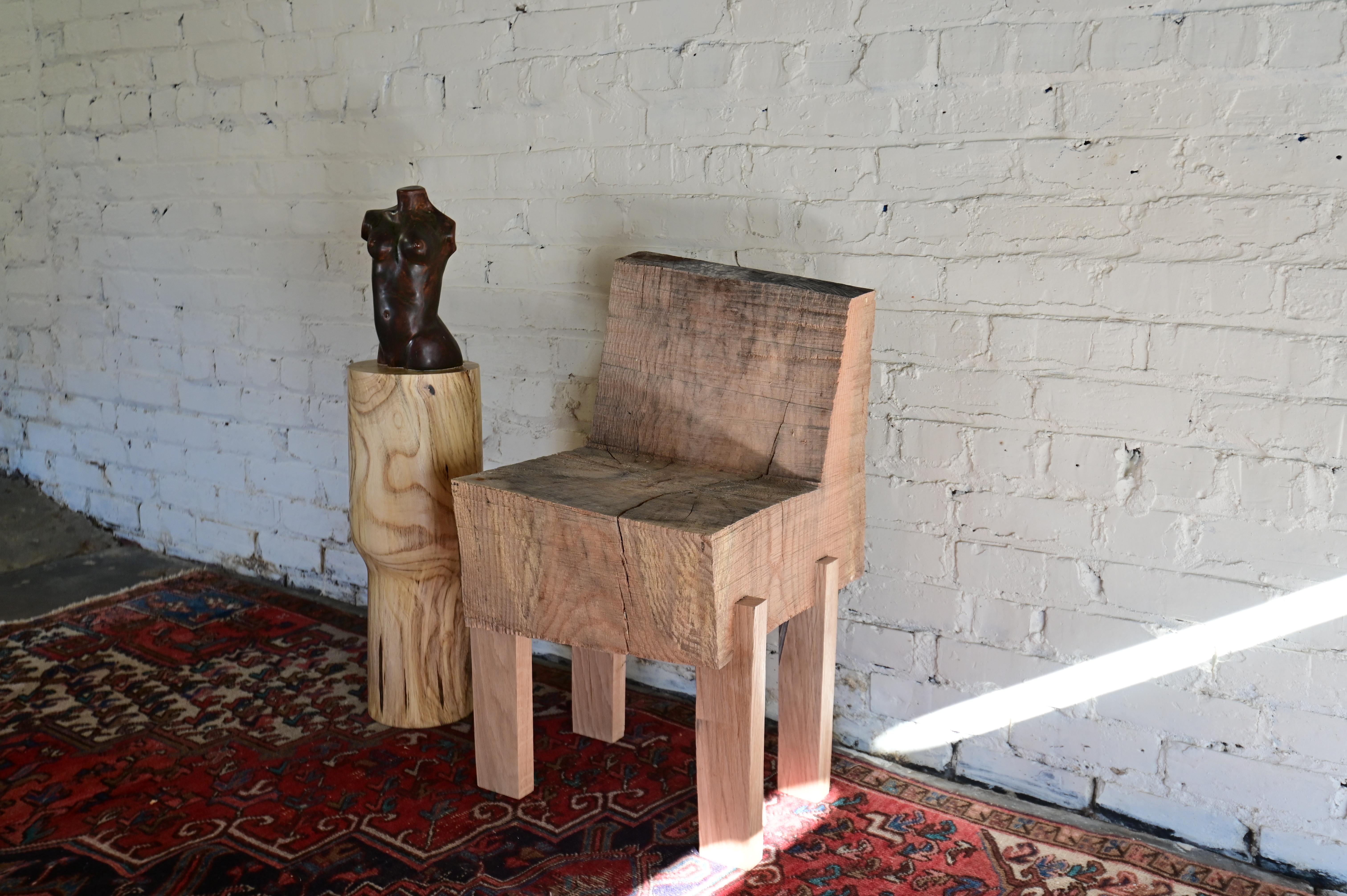 Brutalist Chainsawed Chair For Sale 3