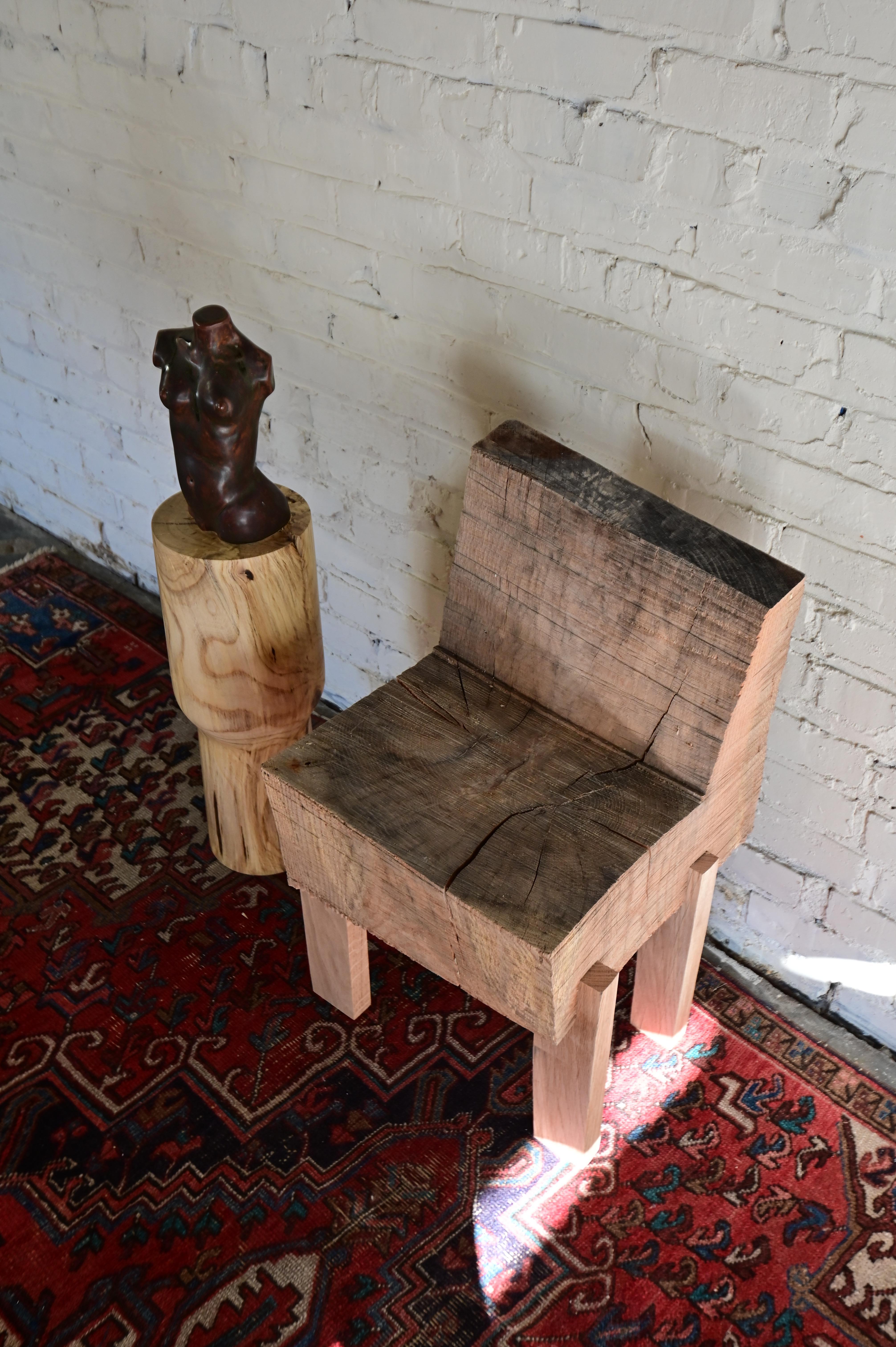 Brutalist Chainsawed Chair For Sale 2