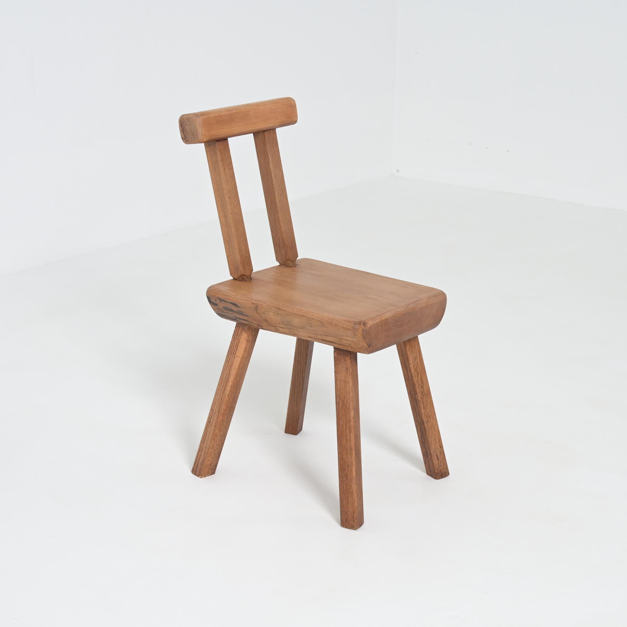 Metà XX secolo Brutalist Chair by Mobichalet in vendita