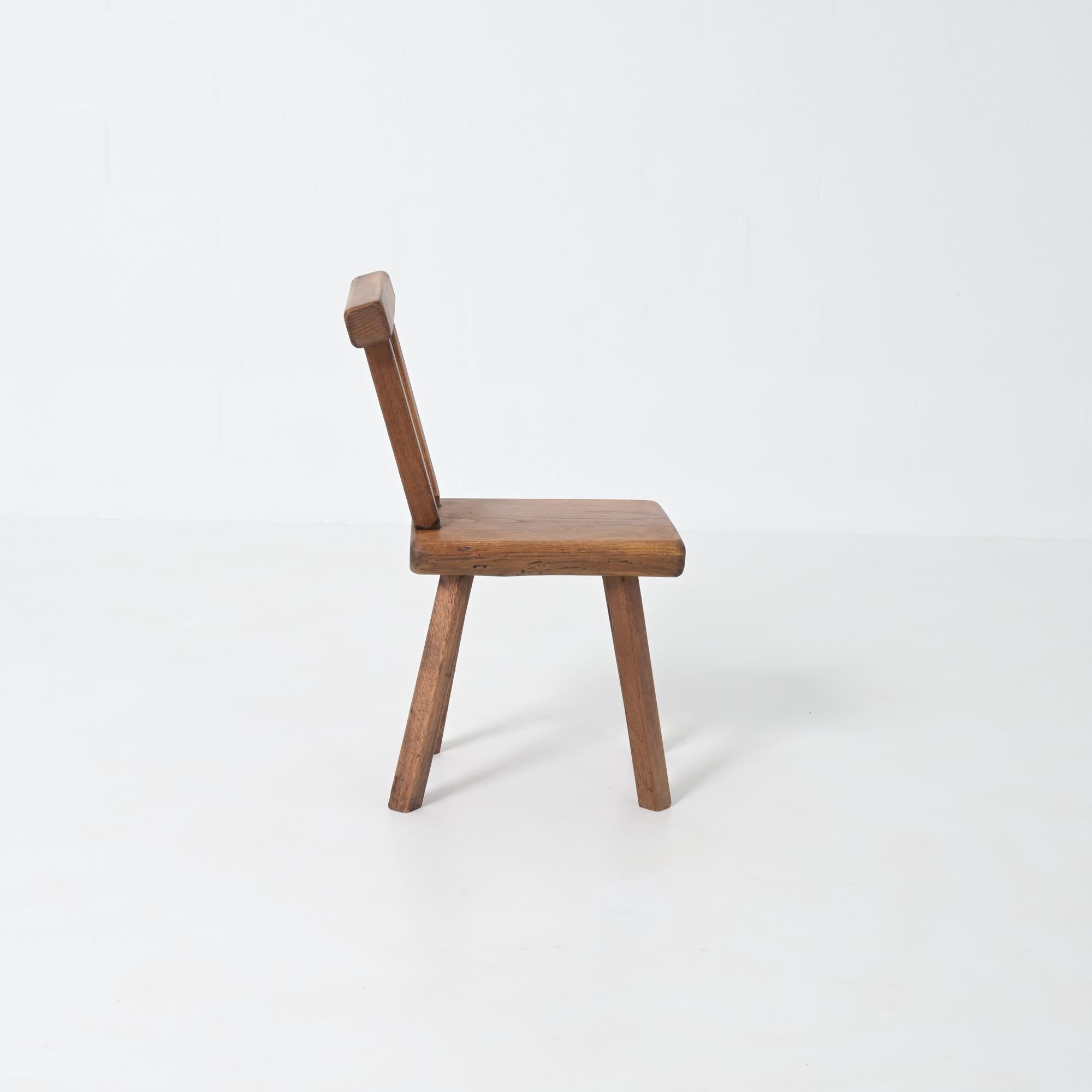 Brutalist Chair by Mobichalet (Eichenholz) im Angebot