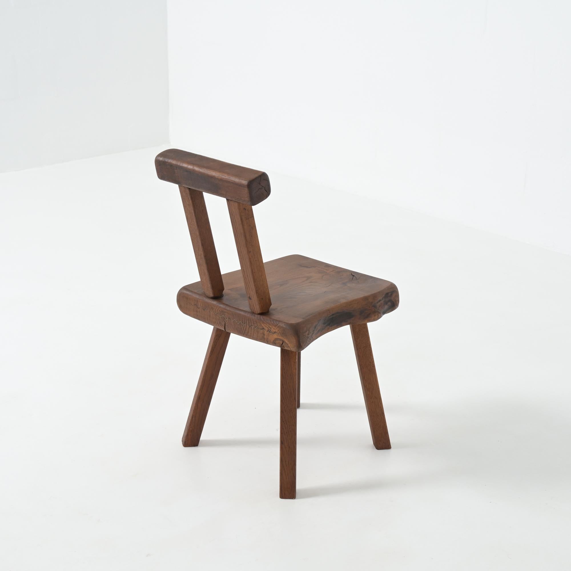 Brutalist Chair by Mobichalet (Eichenholz) im Angebot