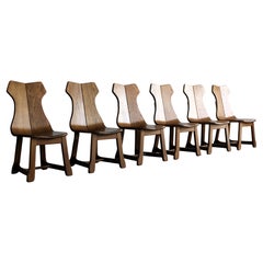 brutalist chairs dining chairs 1950s set of 6 brutalist chairs dining chairs 1950s set of 6
