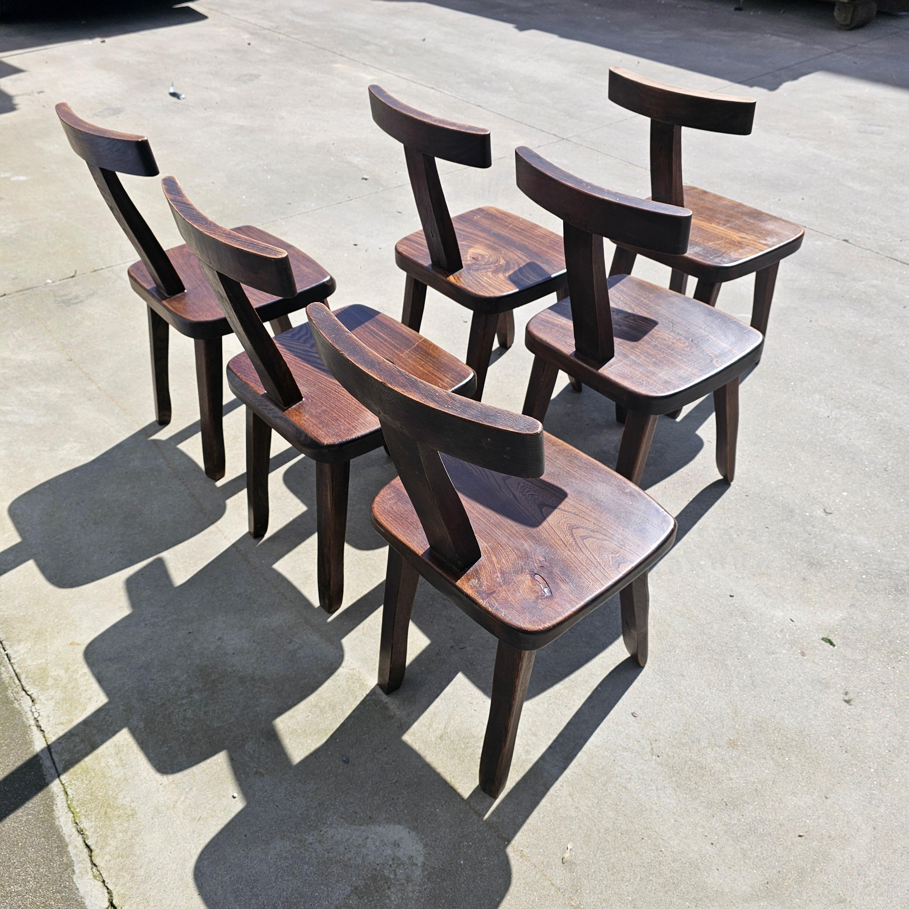 Mid-Century Modern Brutalist Chairs from Olavi Hanninnen, Finland, 1960 For Sale