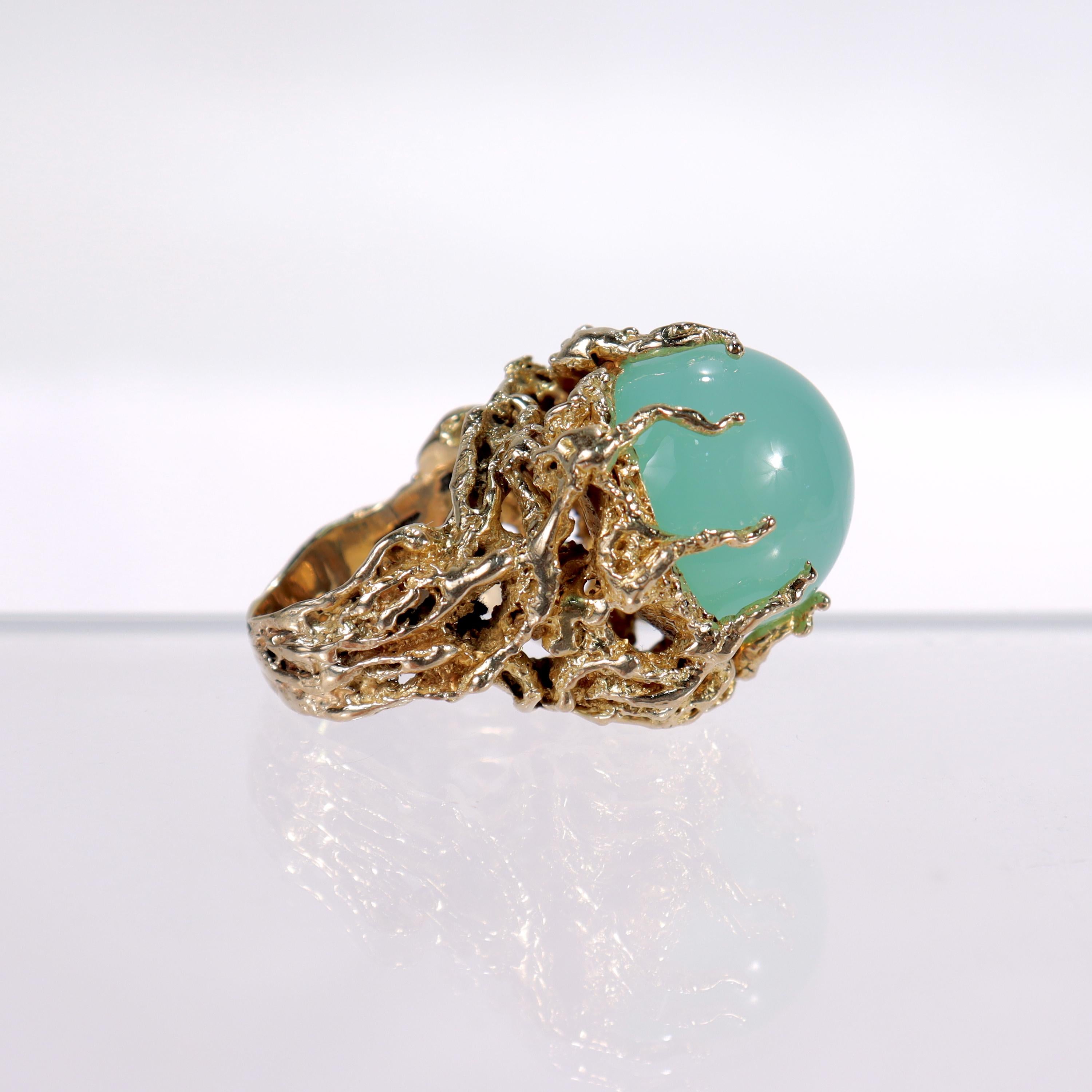 brutalist gold ring