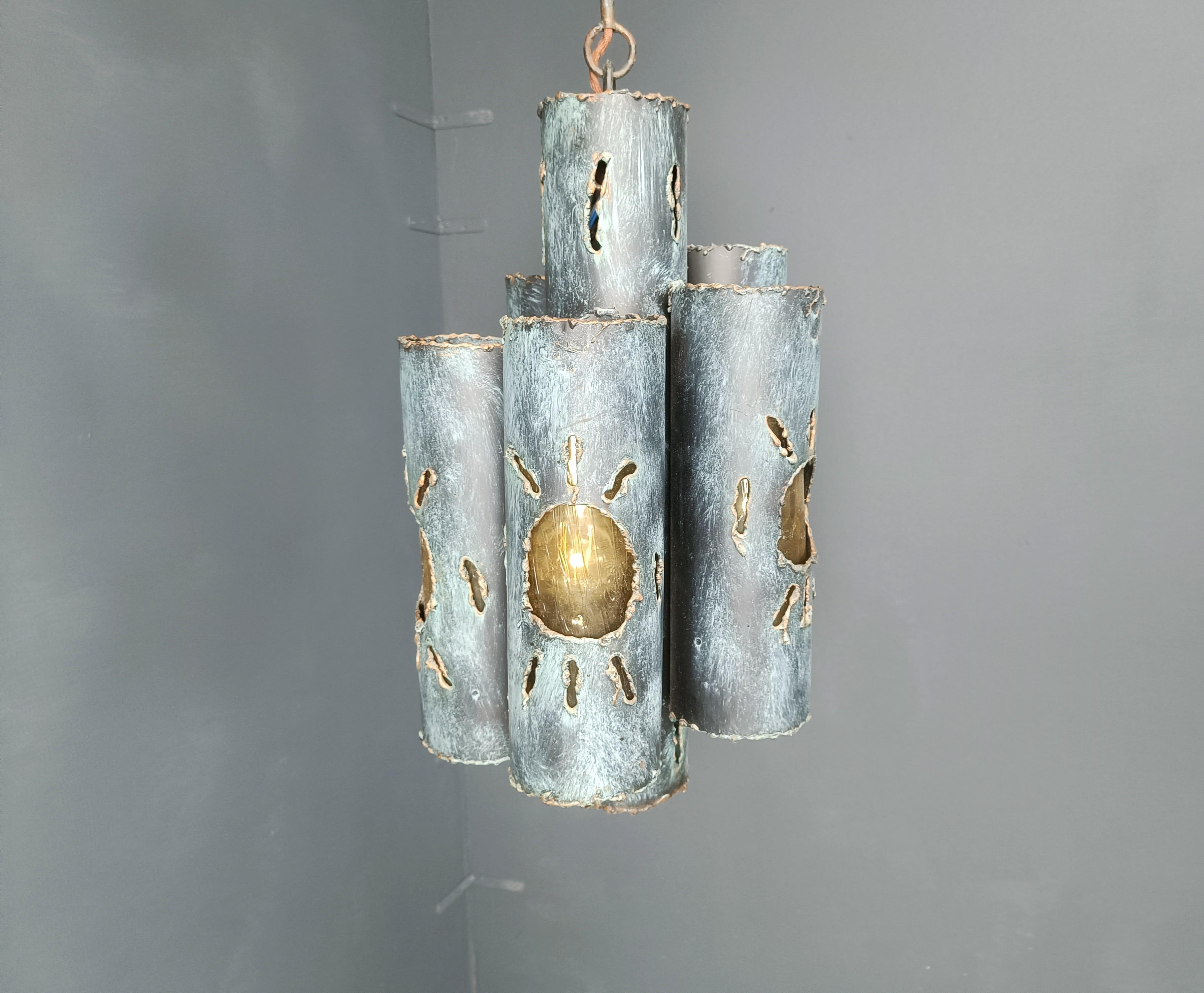 Brutalist chandelier, 1960s 3