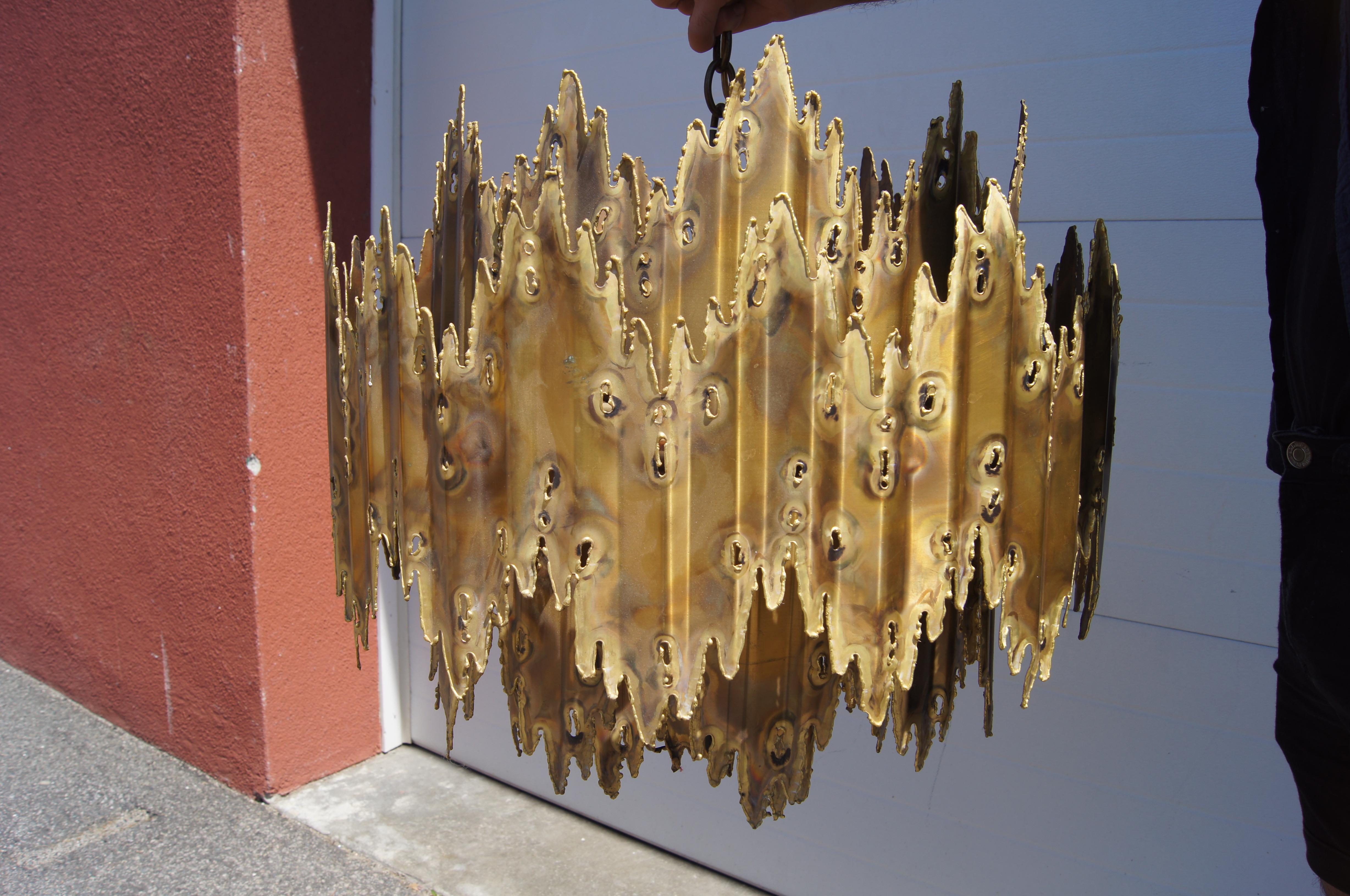 tom greene brutalist chandelier