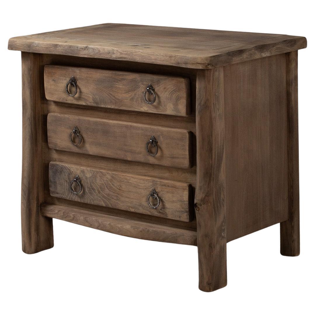 Brutalist, Chest of Drawers, Solid Elm, France, 1970s