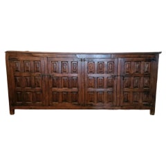 Brutalist chestnut sideboard