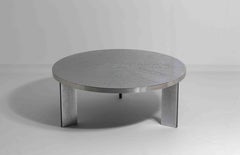 Brutalist chrome etched coffee table by Heinz Lilienthal, 1960s