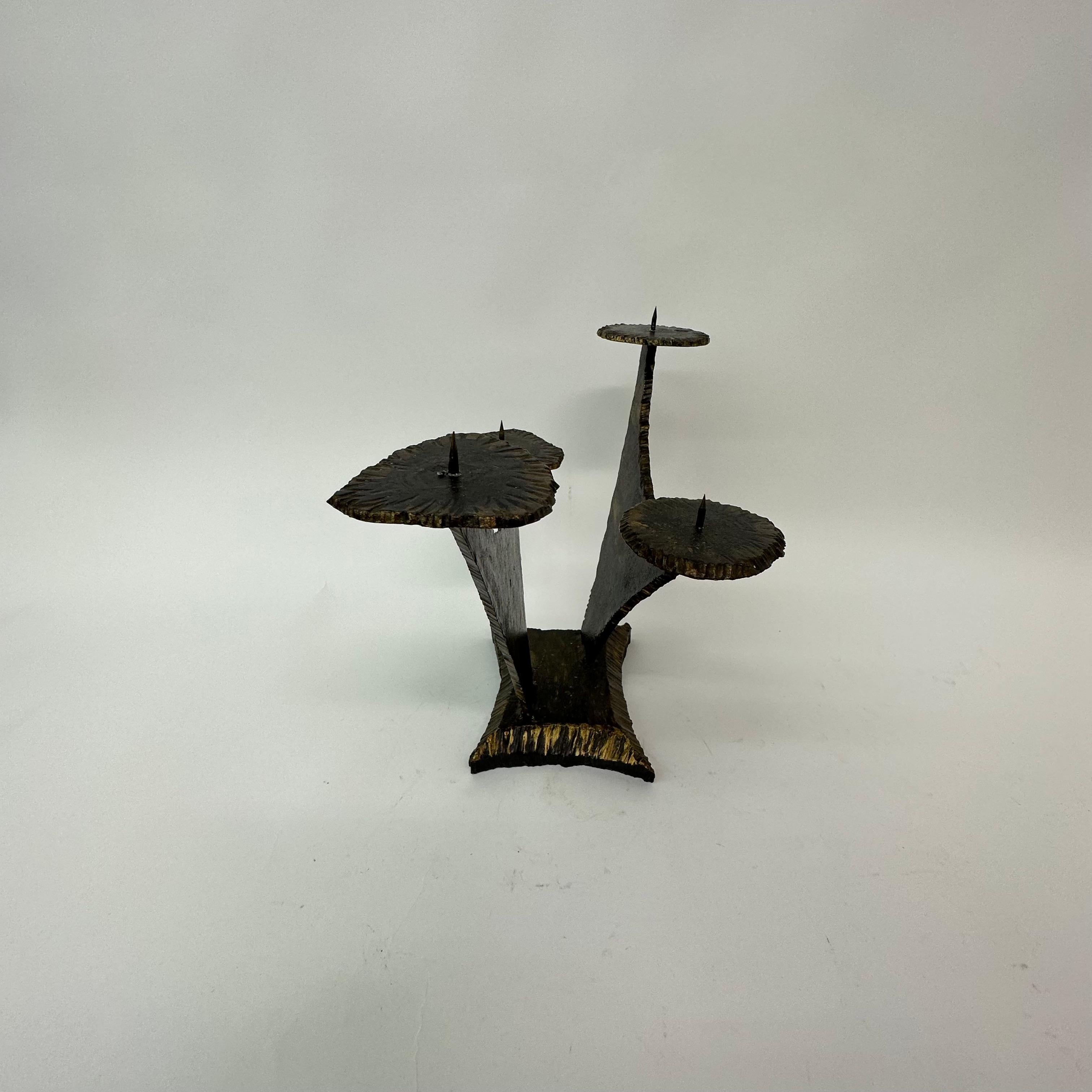 Brutalist church bronze candle stick , 1970’s For Sale 10