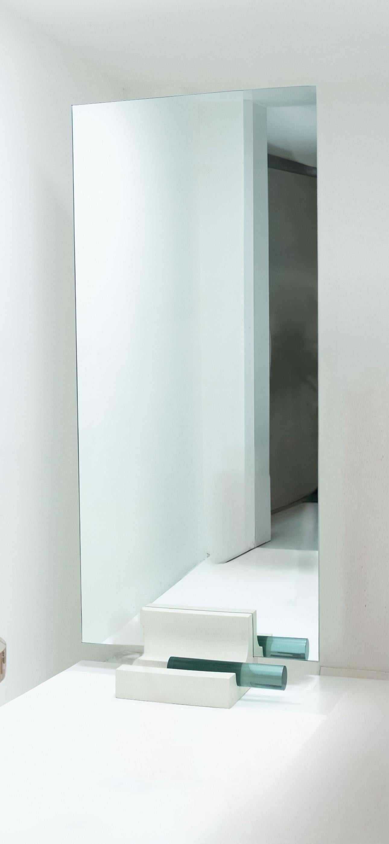 Brutalist Clay & Resin Full-Length Mirror  ÉTER Furniture, FACIES .001 For Sale 2