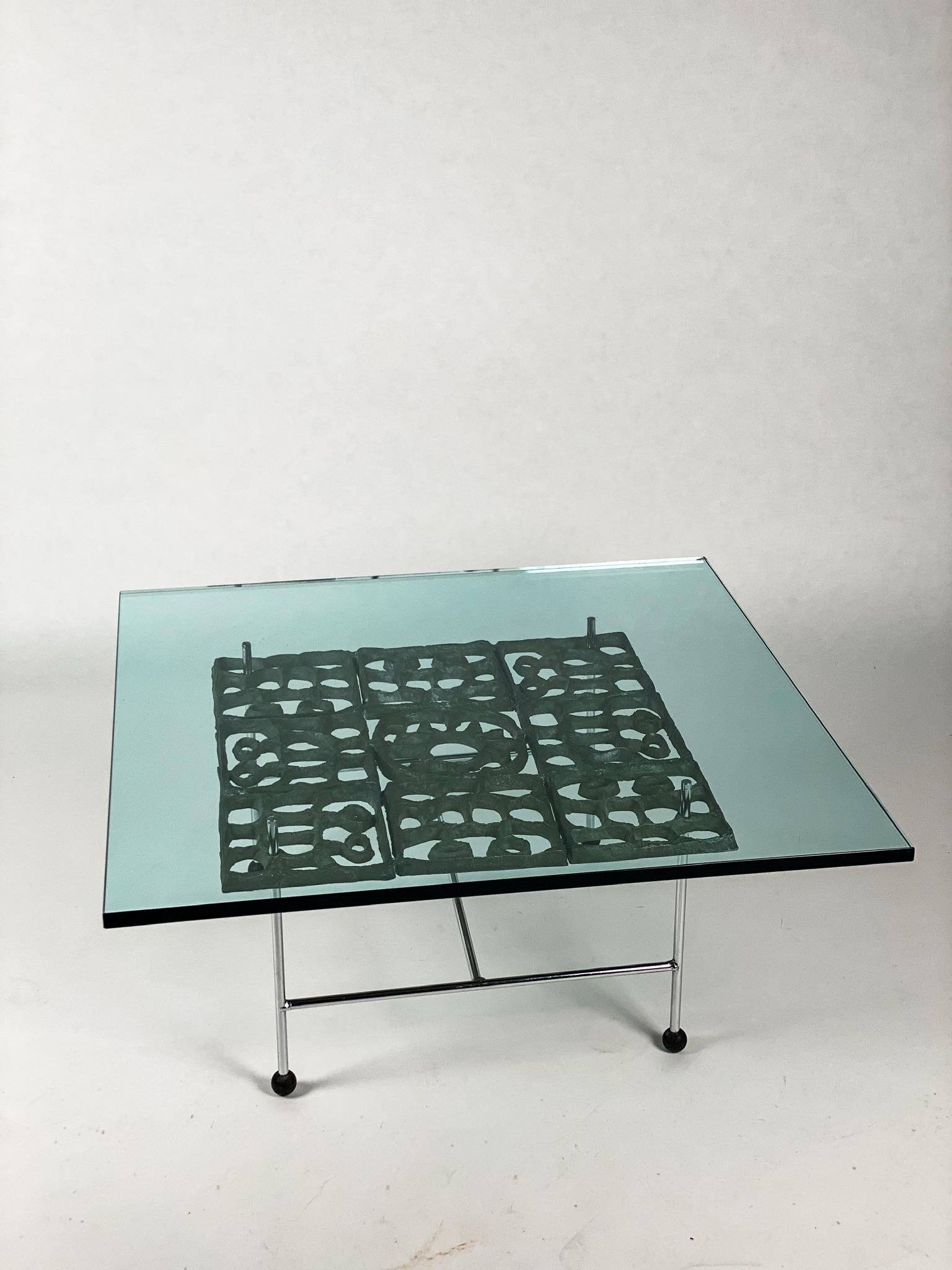 American Brutalist Cocktail Table by Don Drumm For Sale