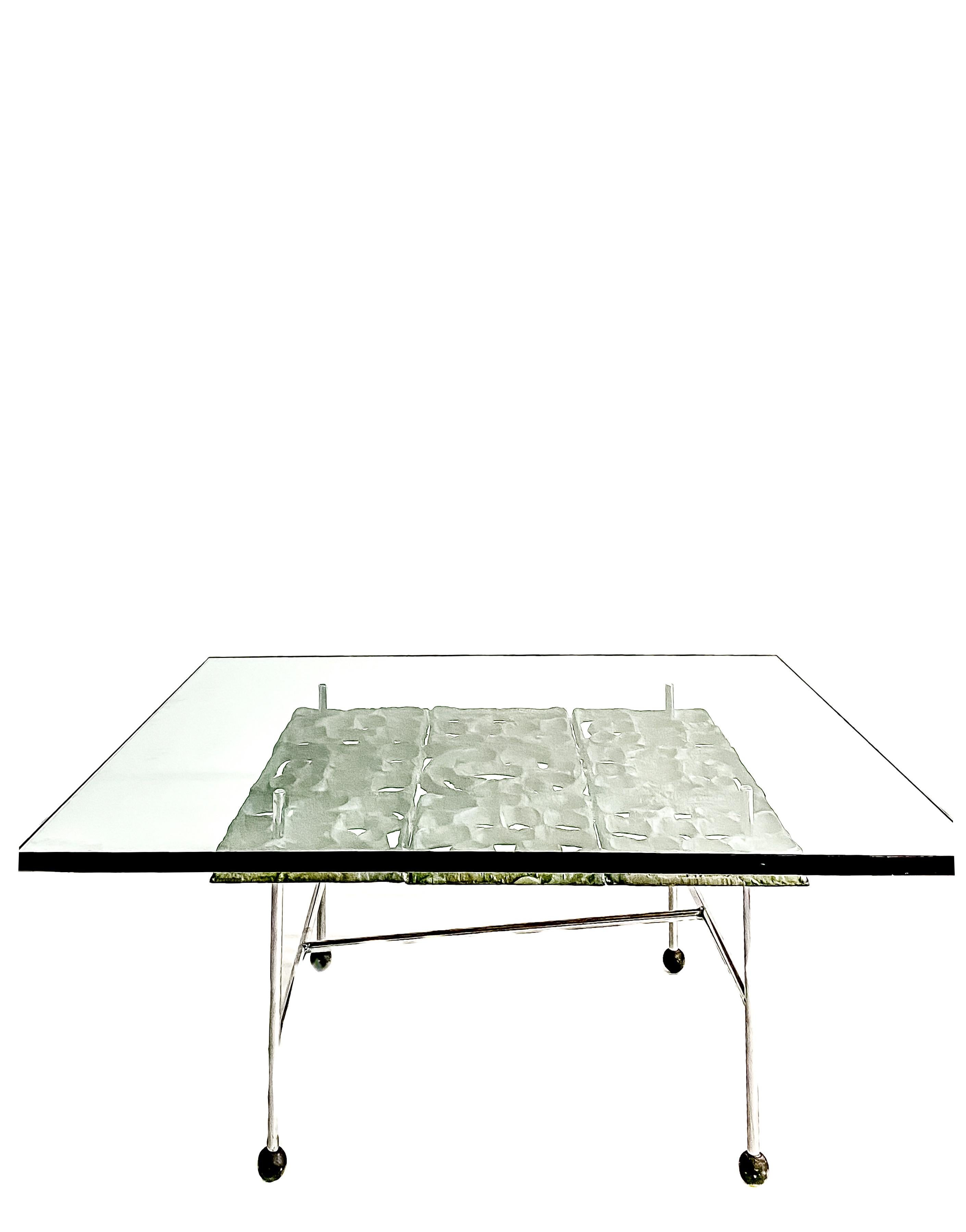 Brutalist Cocktail Table by Don Drumm For Sale 1