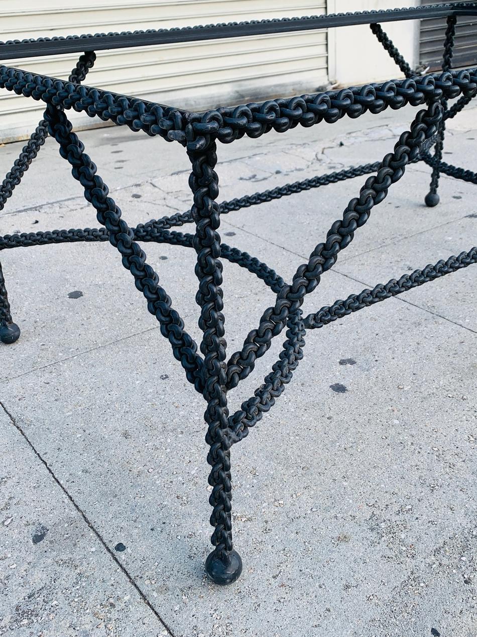 Brutalist Coffee Table Base, Chains on Me In Good Condition In Los Angeles, CA