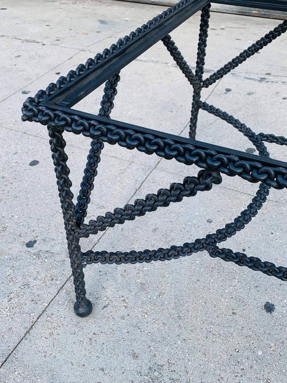 Late 20th Century Brutalist Coffee Table Base, Chains on Me