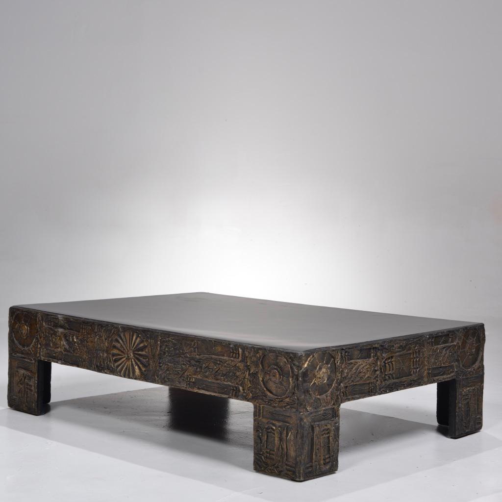 American Brutalist Coffee Table by Adrian Pearsall