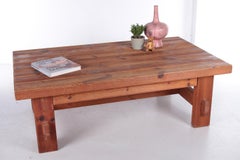 Brutalist Coffee Table by Jens Lyngsøe for Havdrup Trævarefabrik