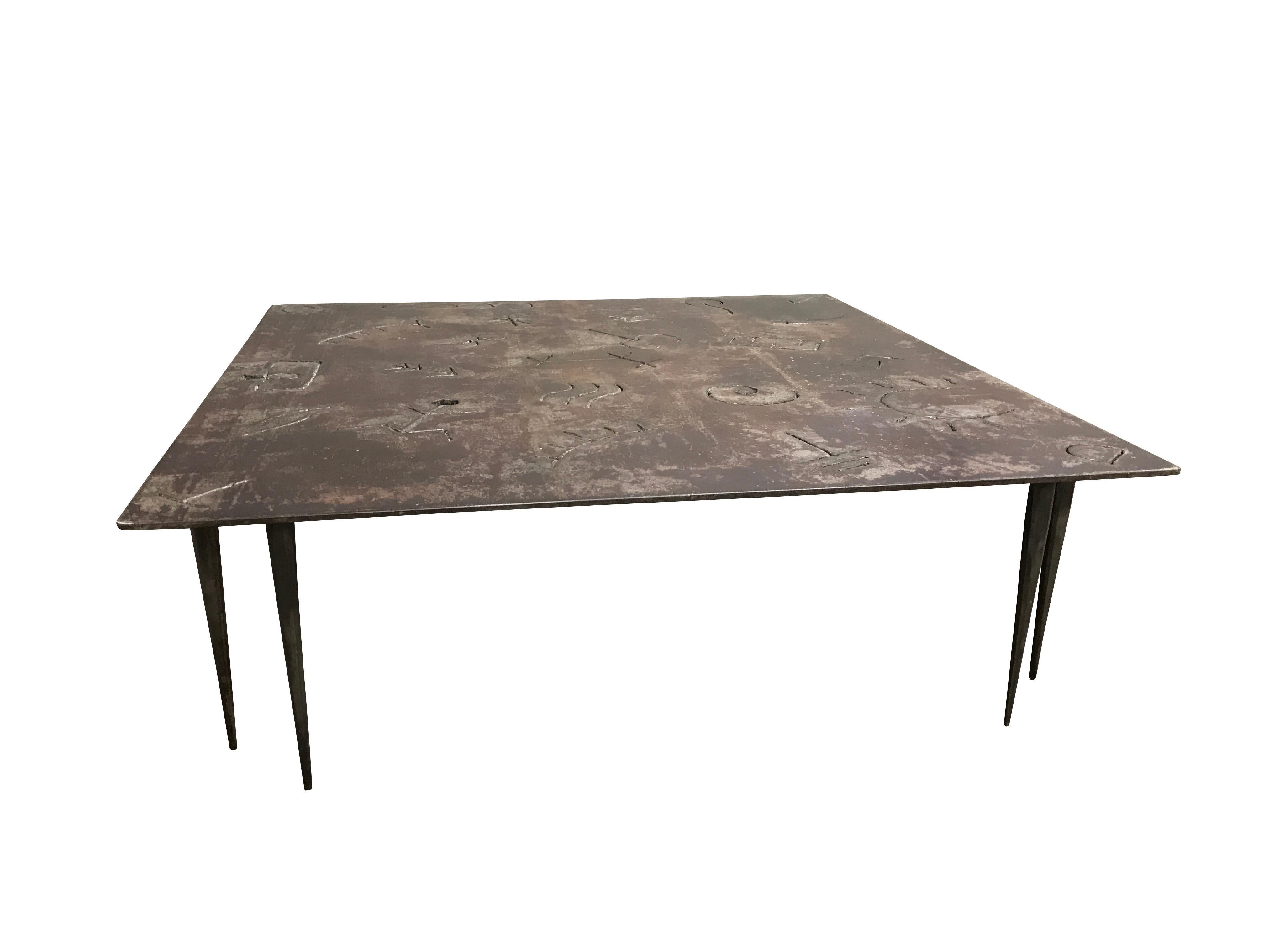 Brutalist Coffee Table by Mecibah, 1996 In Excellent Condition In Leuven, Vlaams Gewest