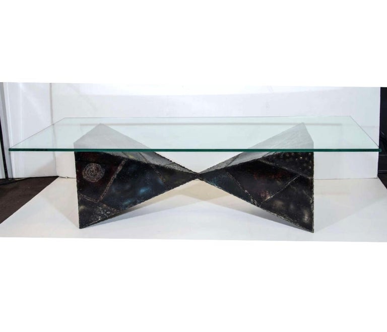 Brutalist Coffee Table by Paul Evans, Signed and Dated C. 1968 For Sale 4