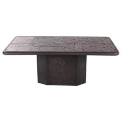 Table basse brutaliste de Paul Kingma, années 1980