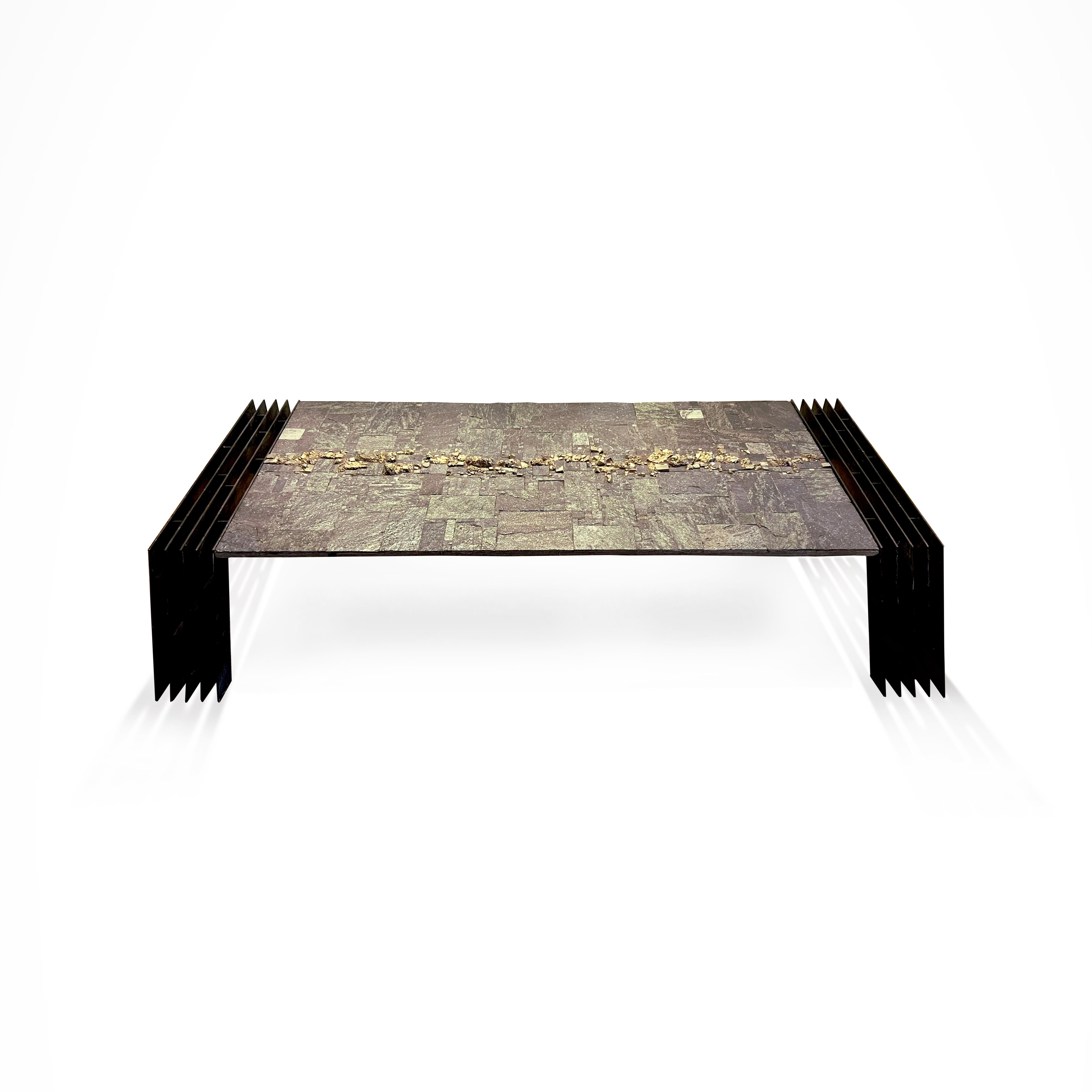 Belgian Brutalist Coffee Table by Pia Manu, 1970s For Sale