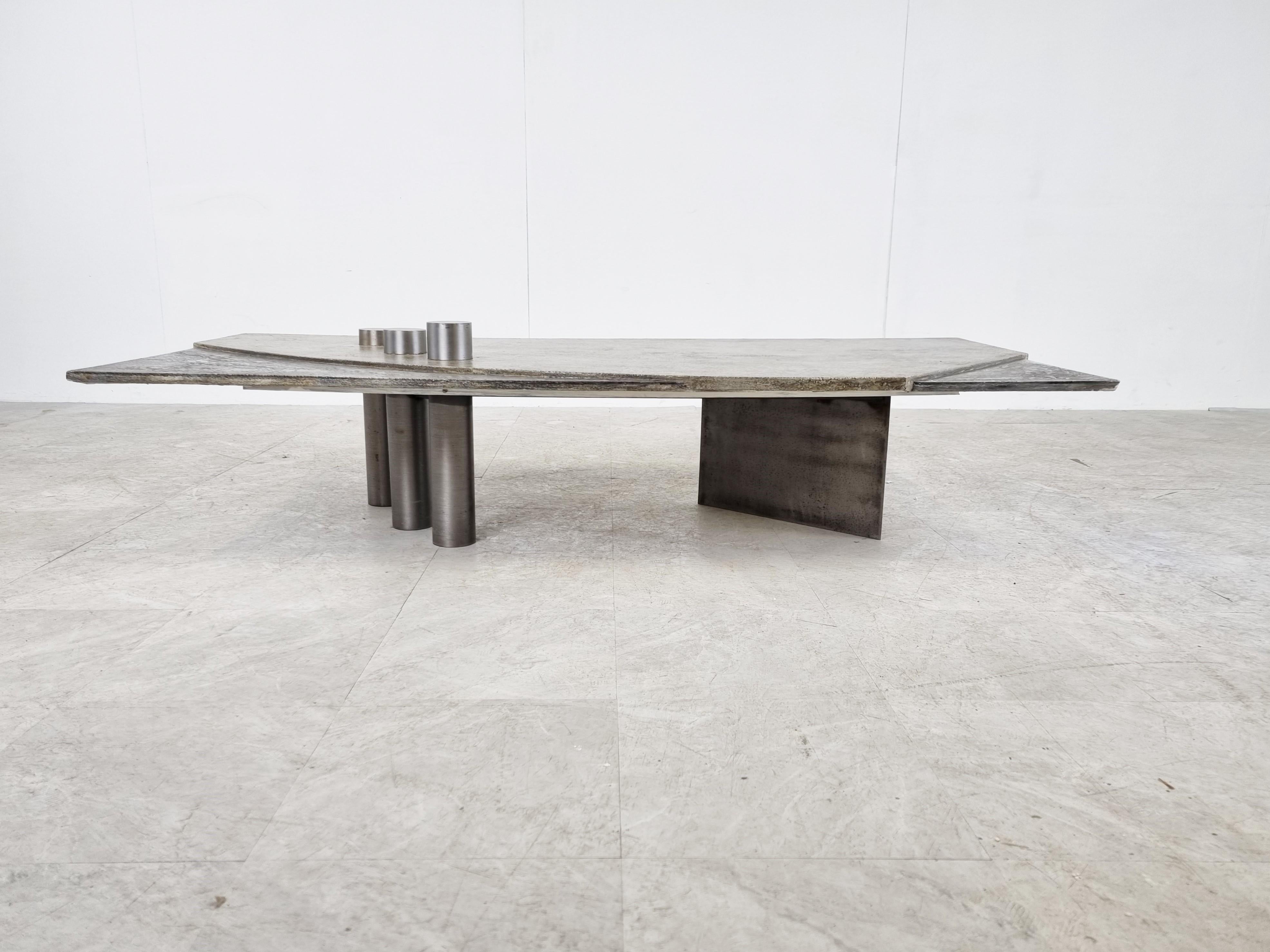 Brutalist Coffee Table by Pia Manu, 1970s For Sale at 1stDibs