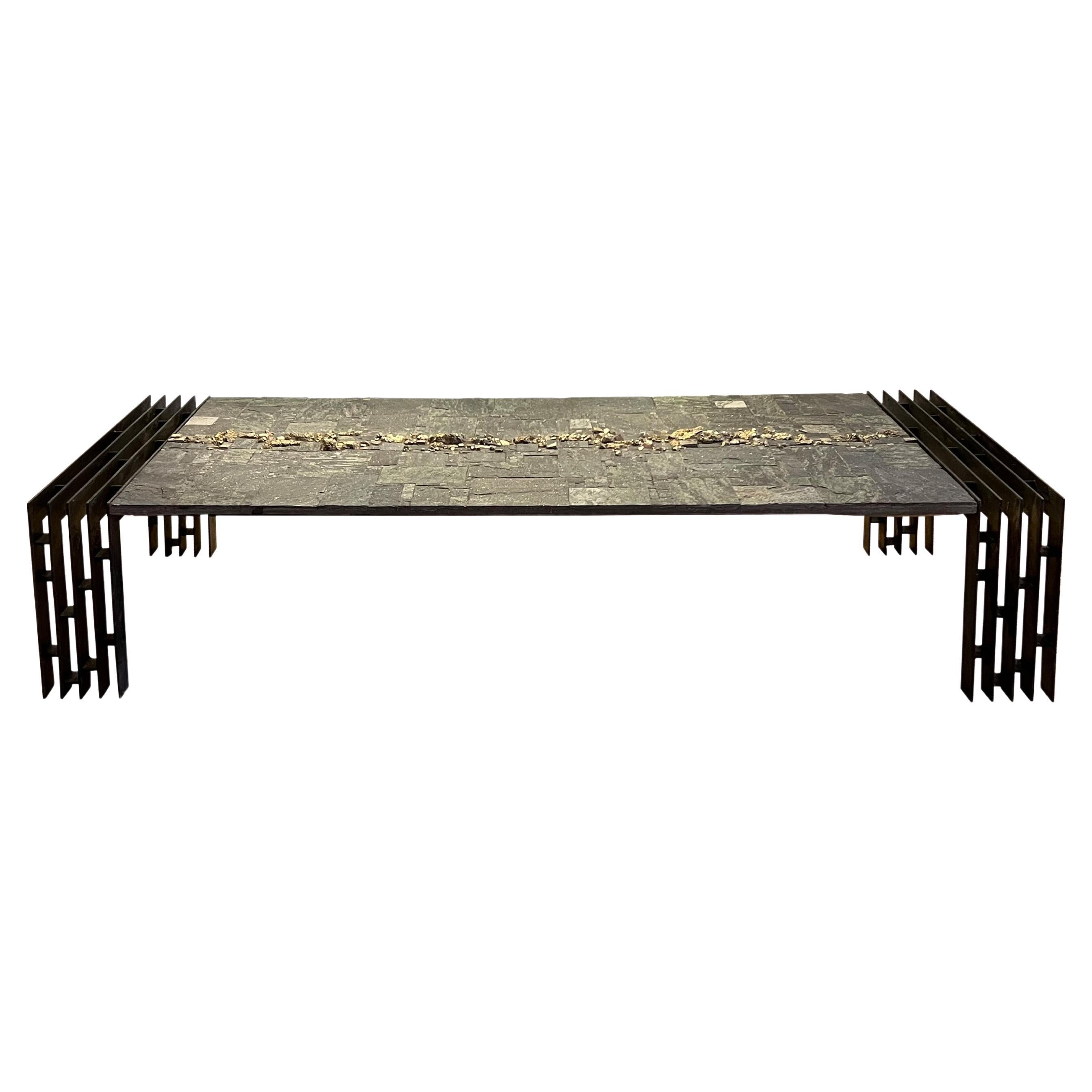 Brutalist Coffee Table by Pia Manu, 1970s For Sale