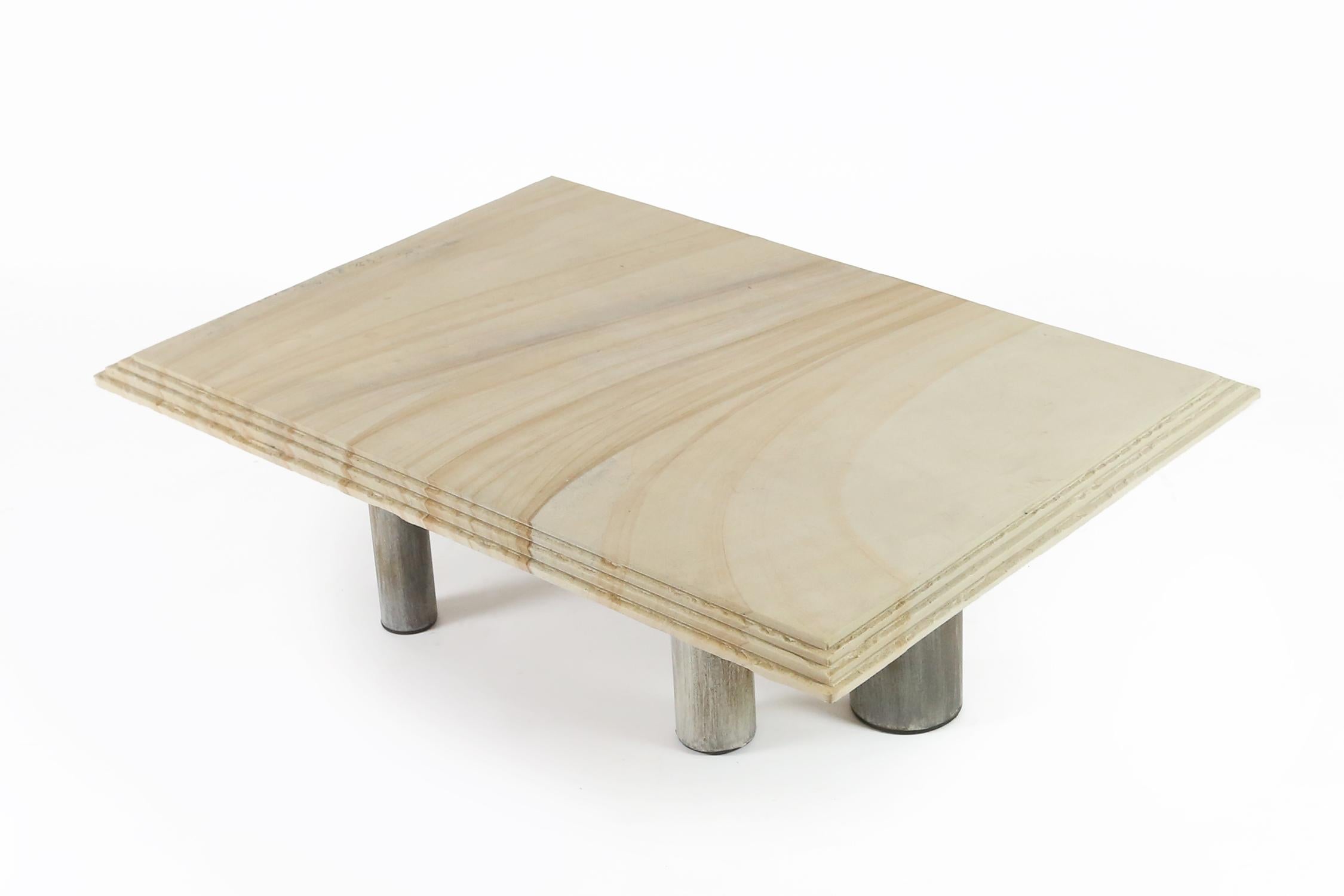 Brutalist Coffee Table by Pia Manu, Belgium, 1970s For Sale 2