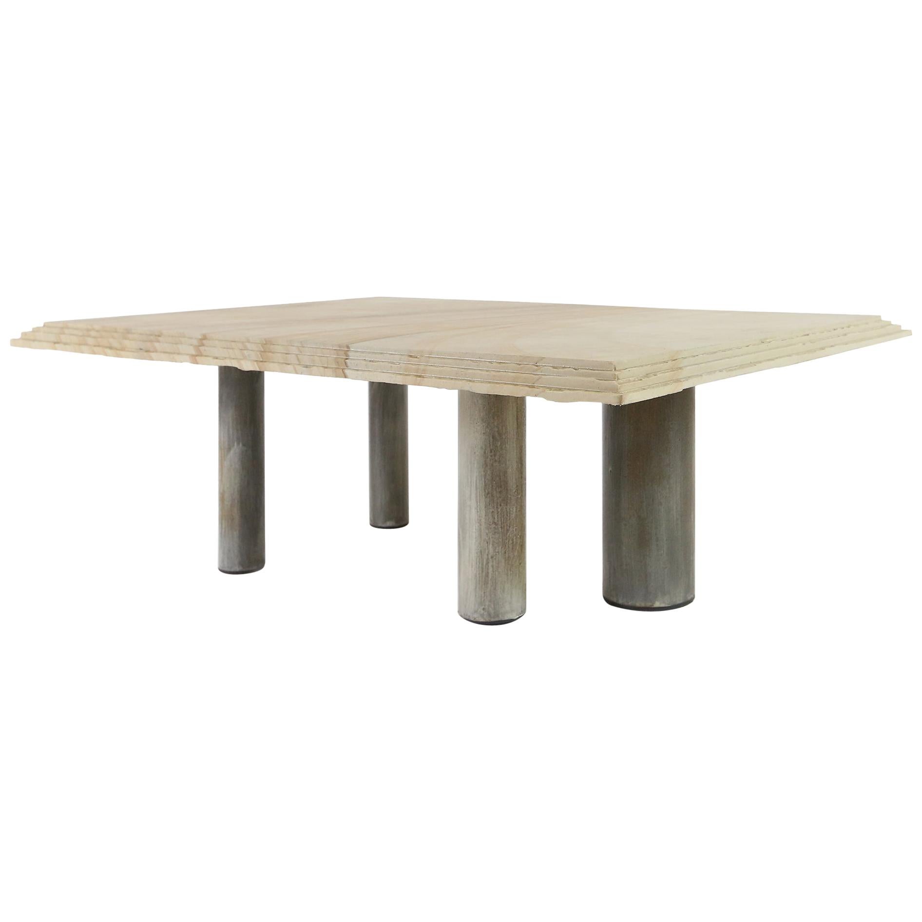 Brutalist Coffee Table by Pia Manu, Belgium, 1970s For Sale