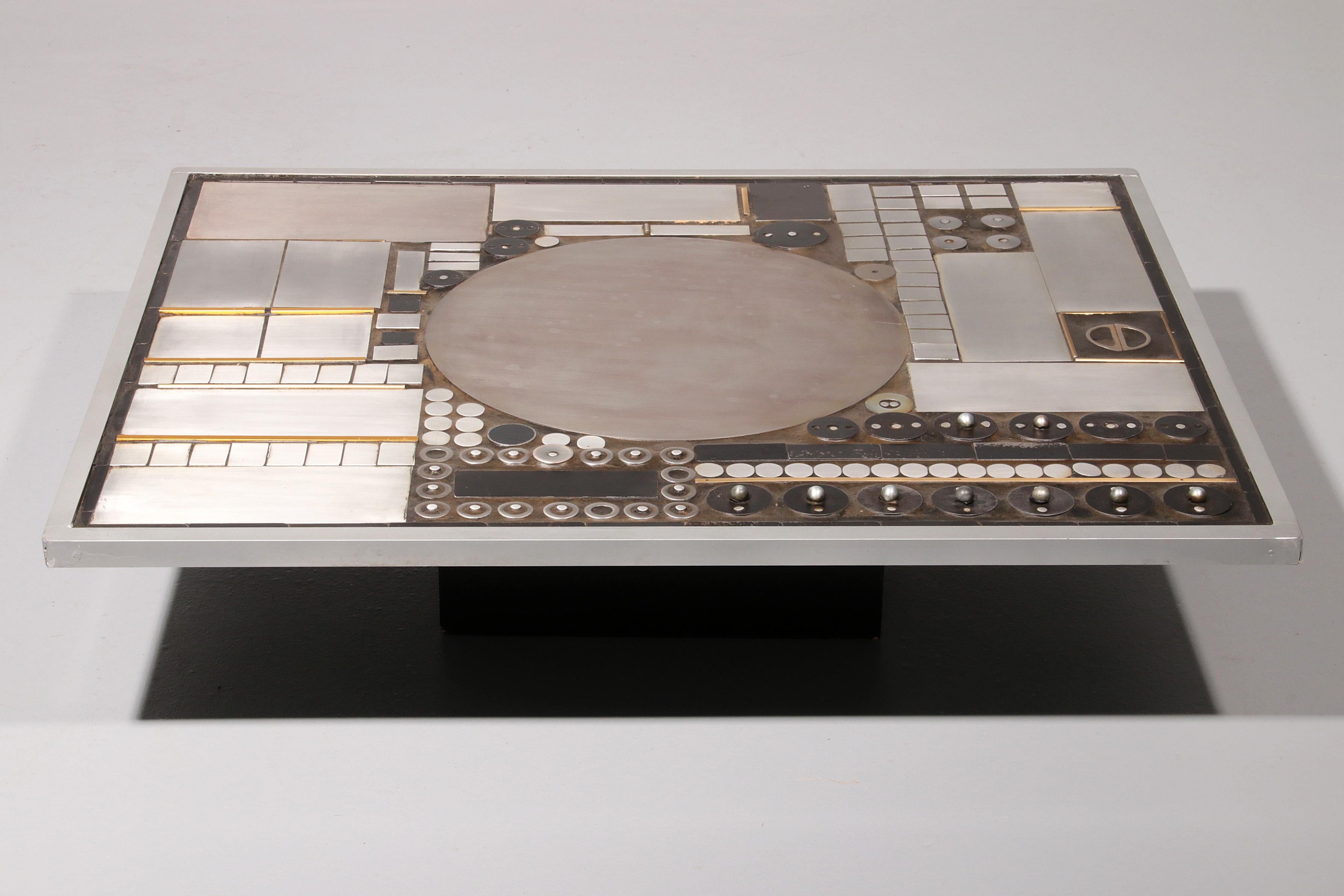 Modern Brutalist coffee table by Raf Verjans For Sale