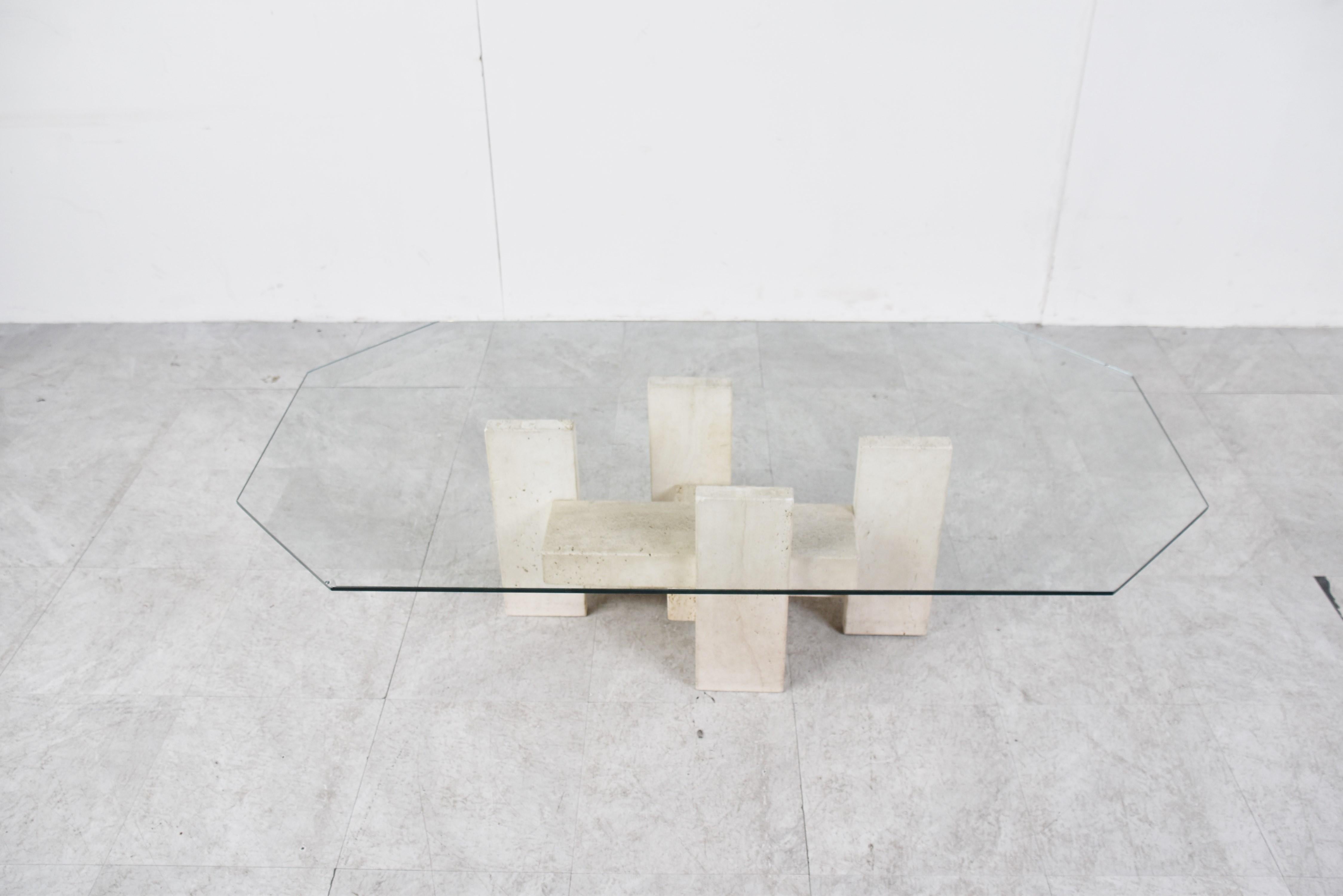 Belgian Brutalist coffee table by Willy Ballez, 1970s