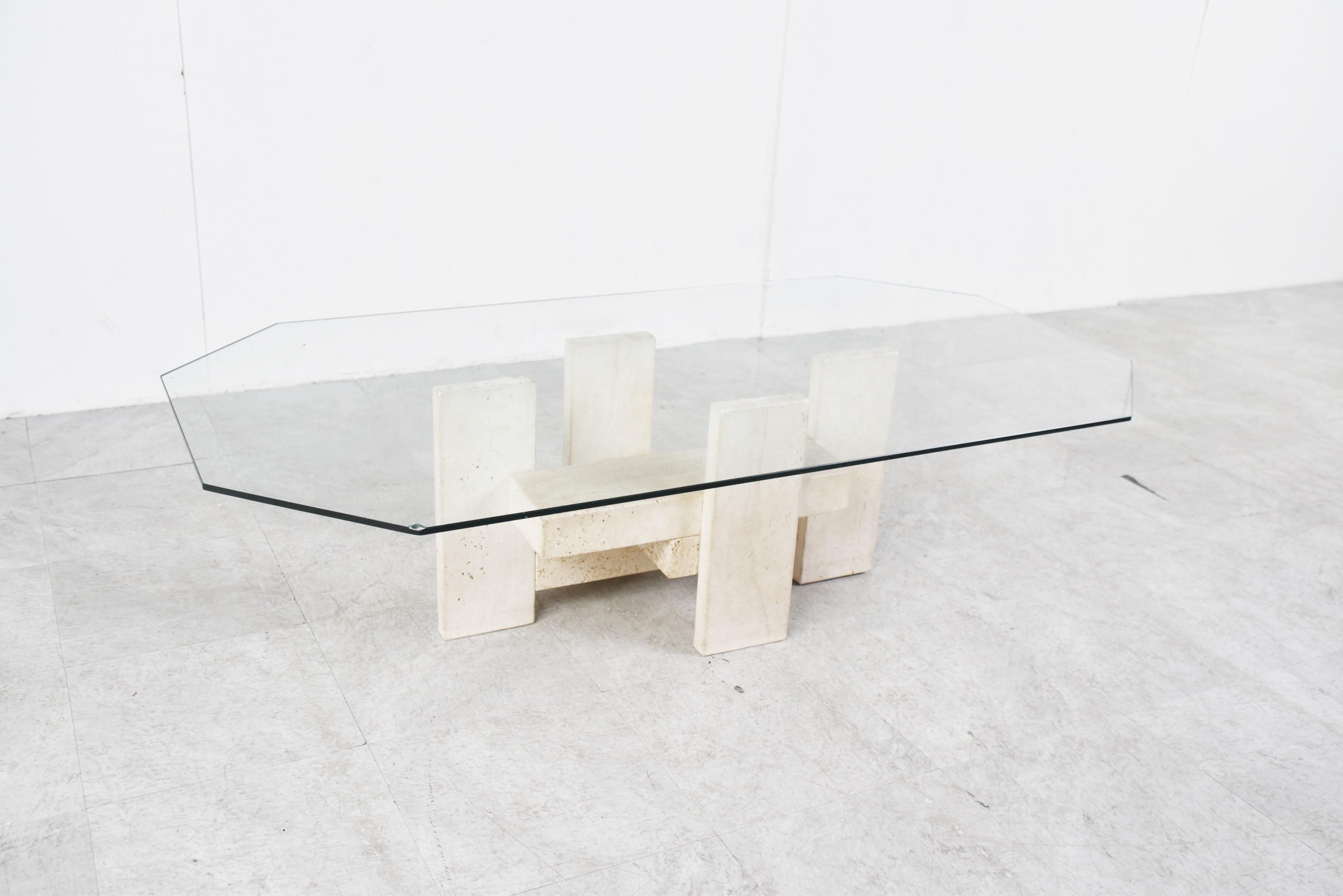 Late 20th Century Brutalist coffee table by Willy Ballez, 1970s