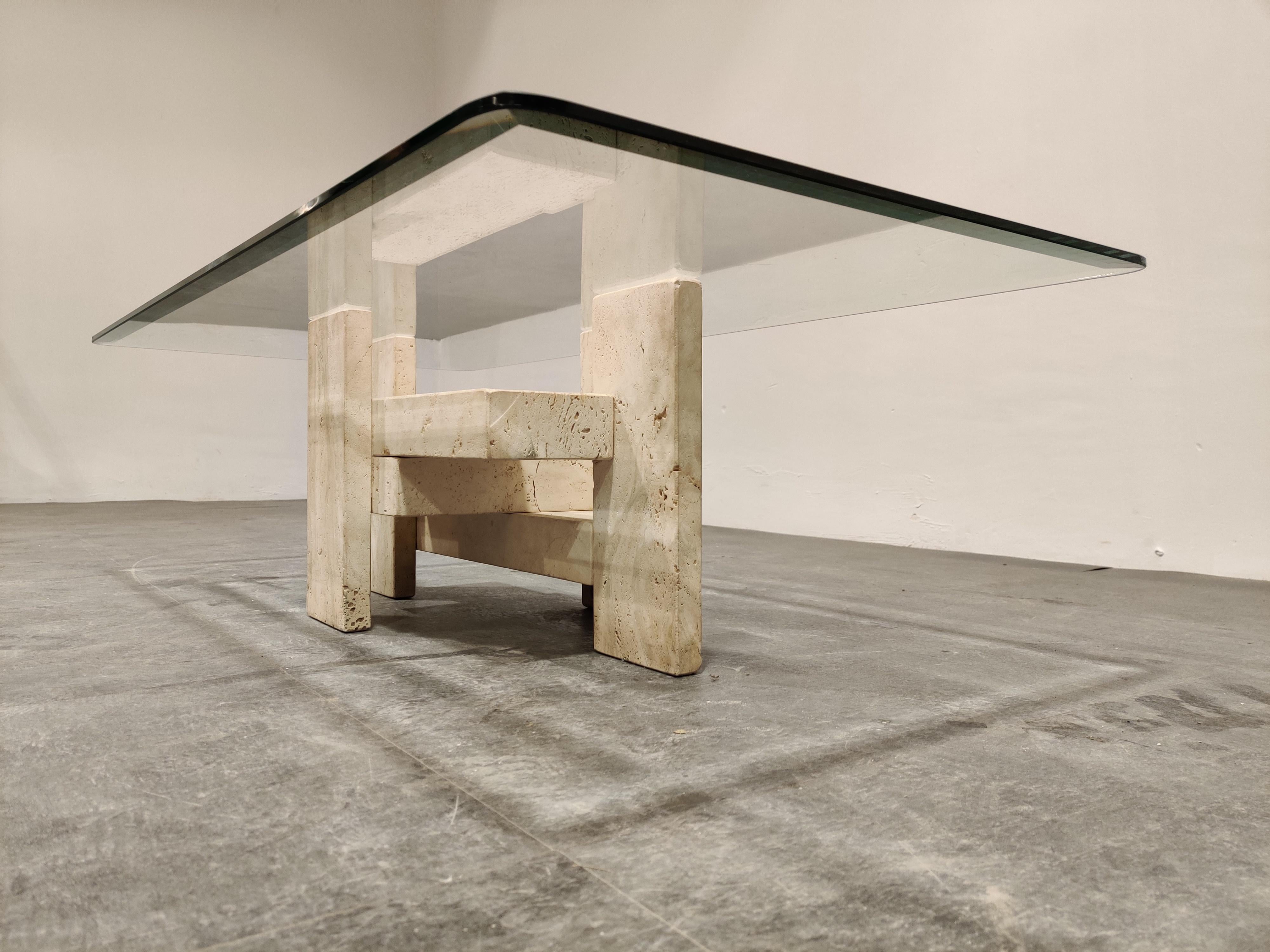 Brutalist Coffee Table by Willy Ballez, 1970s 1