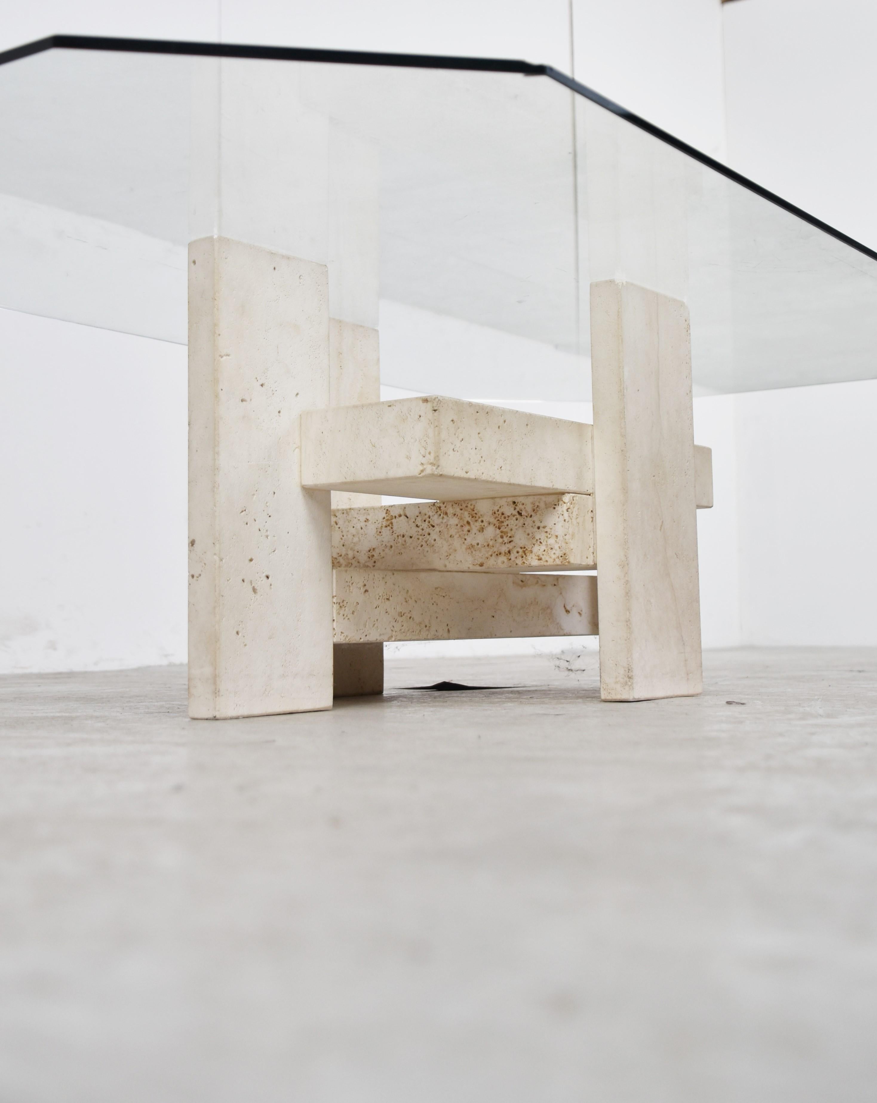 Brutalist coffee table by Willy Ballez, 1970s 3