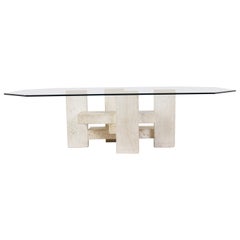 Brutalist coffee table by Willy Ballez, 1970s