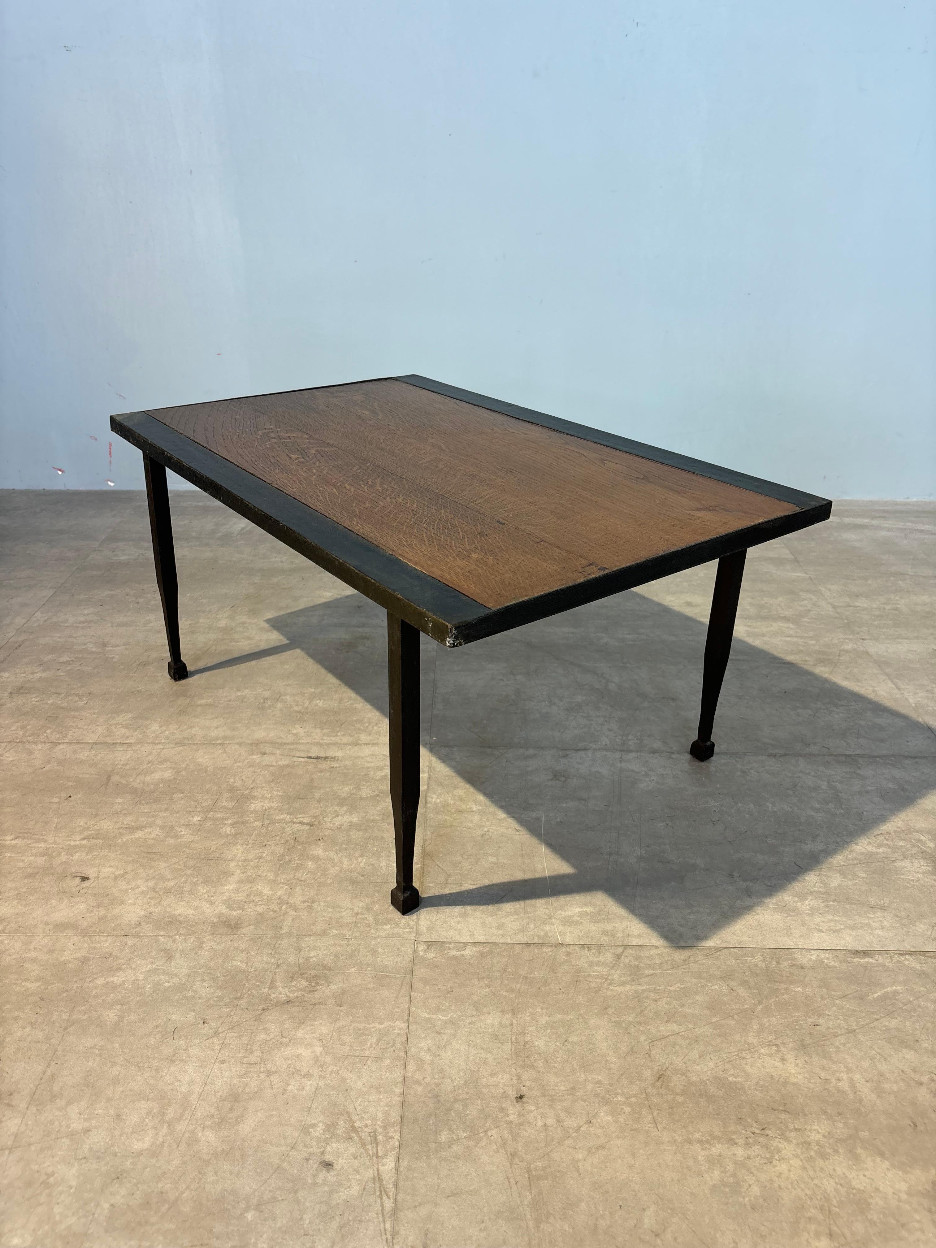 Brutalist coffee table circa 1960 For Sale 13