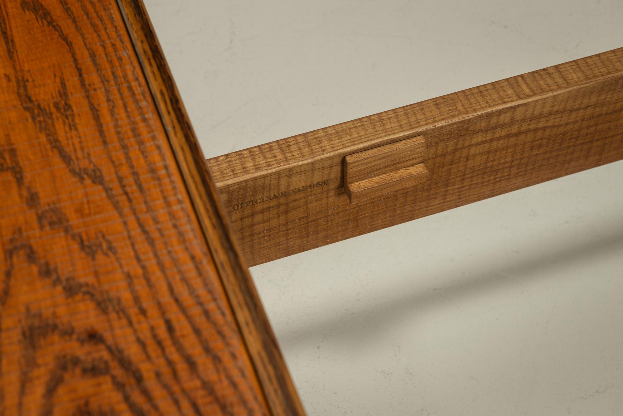 Brutalist Coffee Table in Slavonian Oak by Giuseppe Rivadossi, Italy 1970s For Sale 3