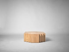 Mesa de centro Brutalista de roble macizo natural claro - Brut by Mokko