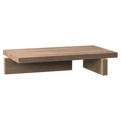 Brutalist Coffee Table in Solid Natural Light Oak - Hari by Mokko