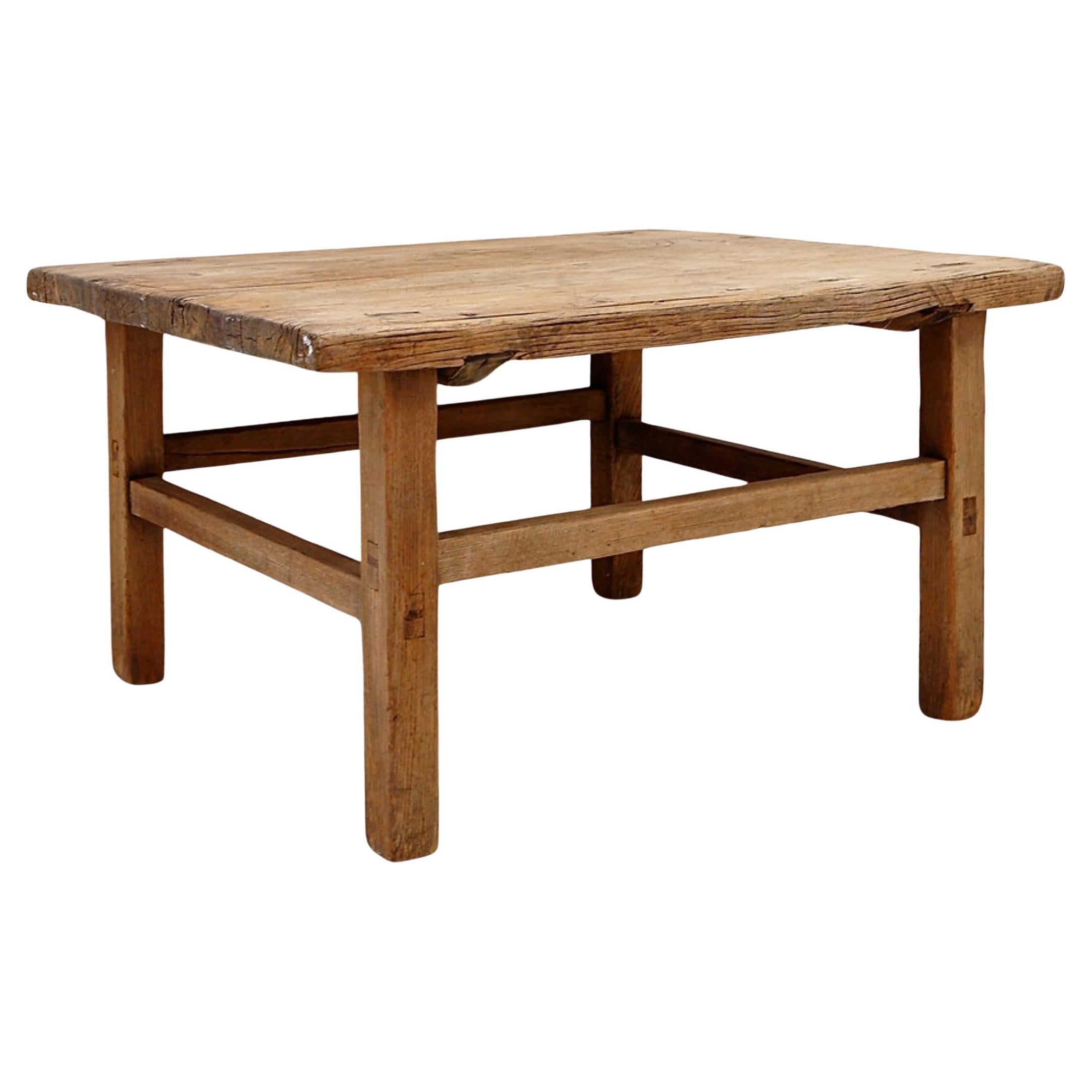 Brutalist coffee table in solid wood