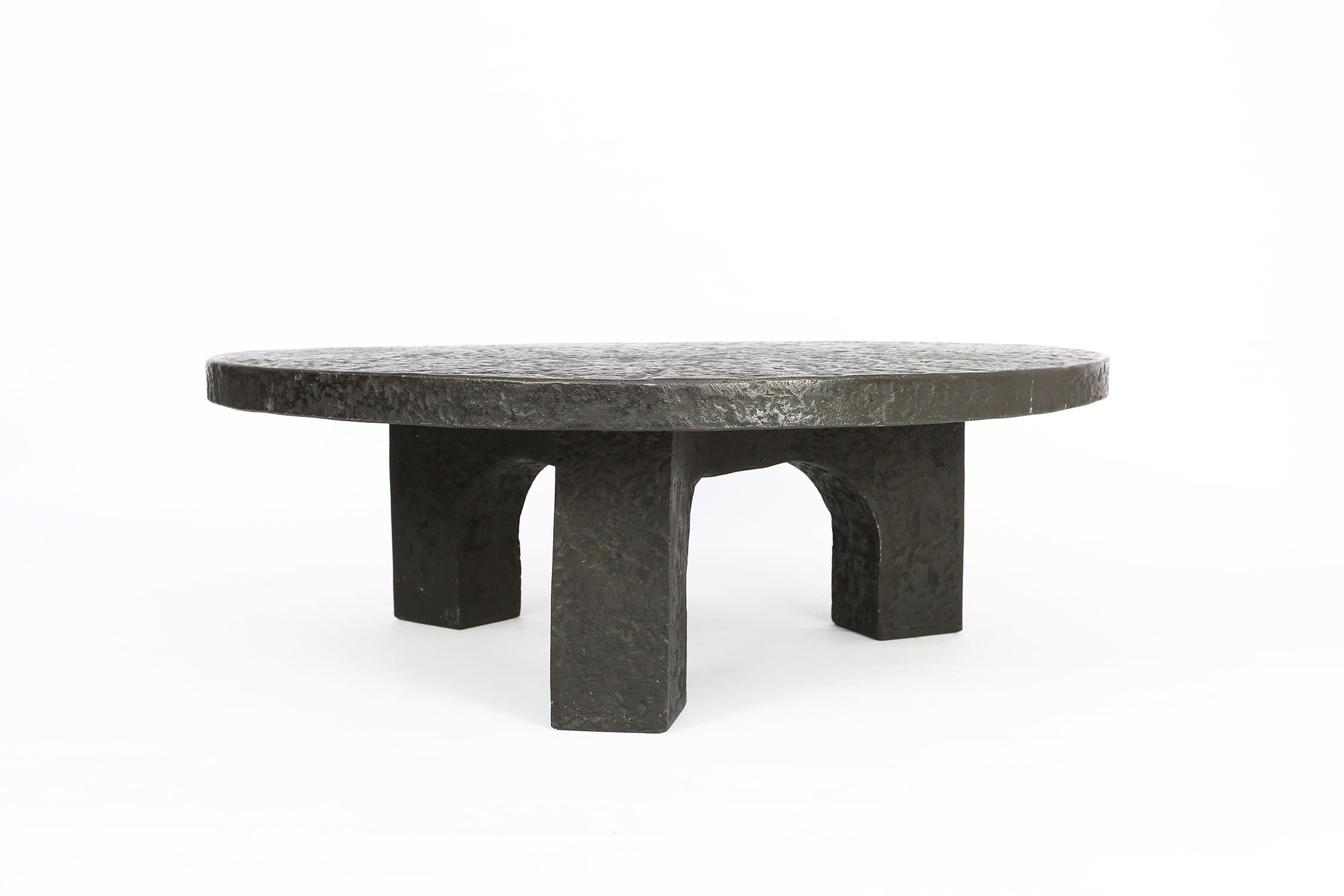 Late 20th Century Brutalist Coffee Table in Stone Look, Belgium, 1970s