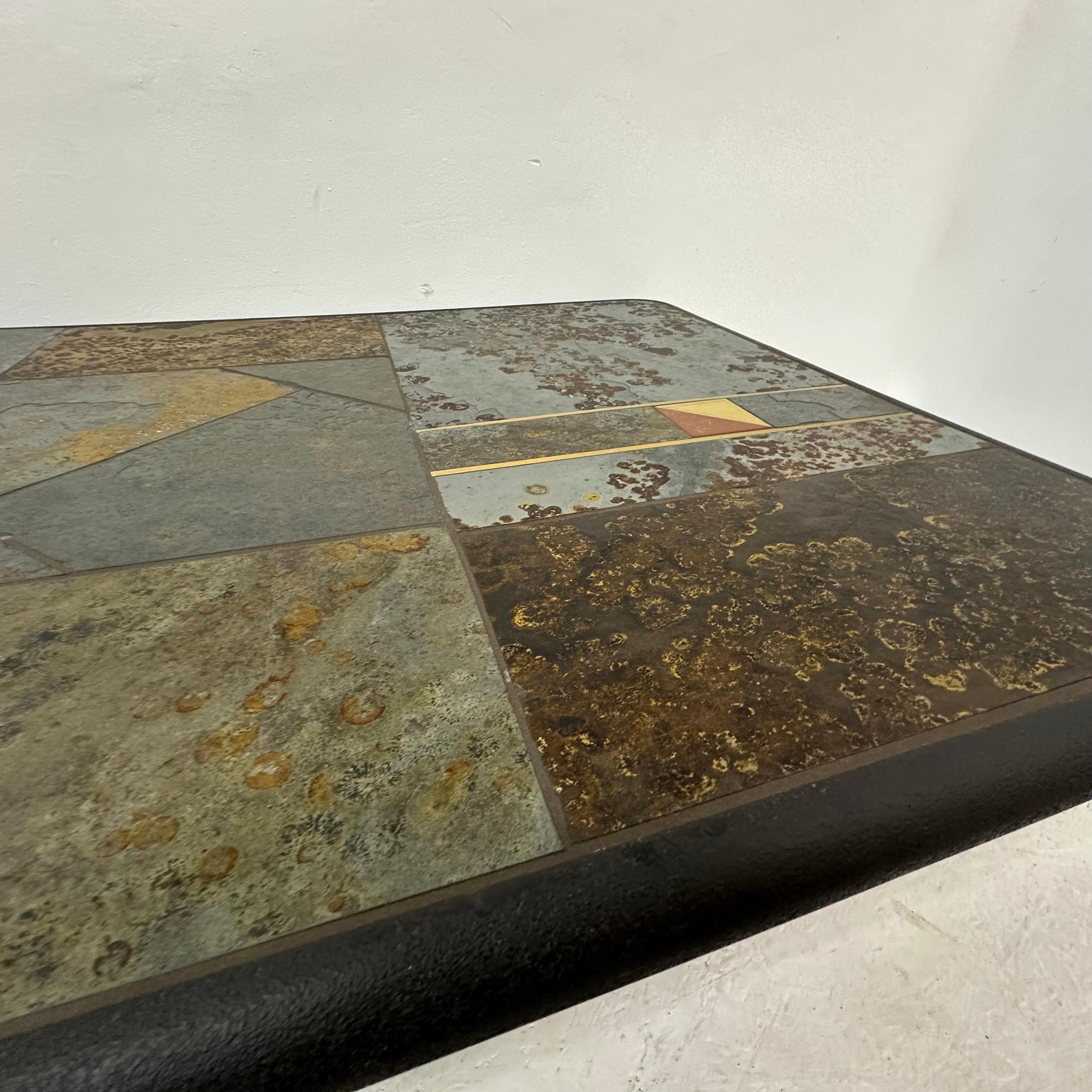 Brutalist coffee table natural stone , 1970’s For Sale 4