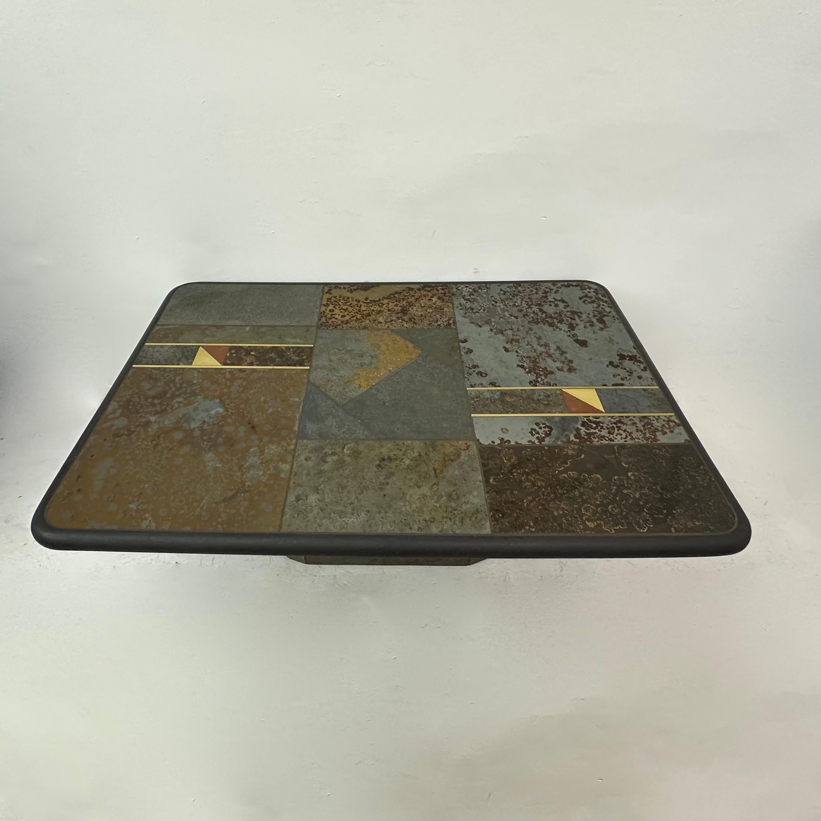 Brutalist coffee table natural stone , 1970’s For Sale 12