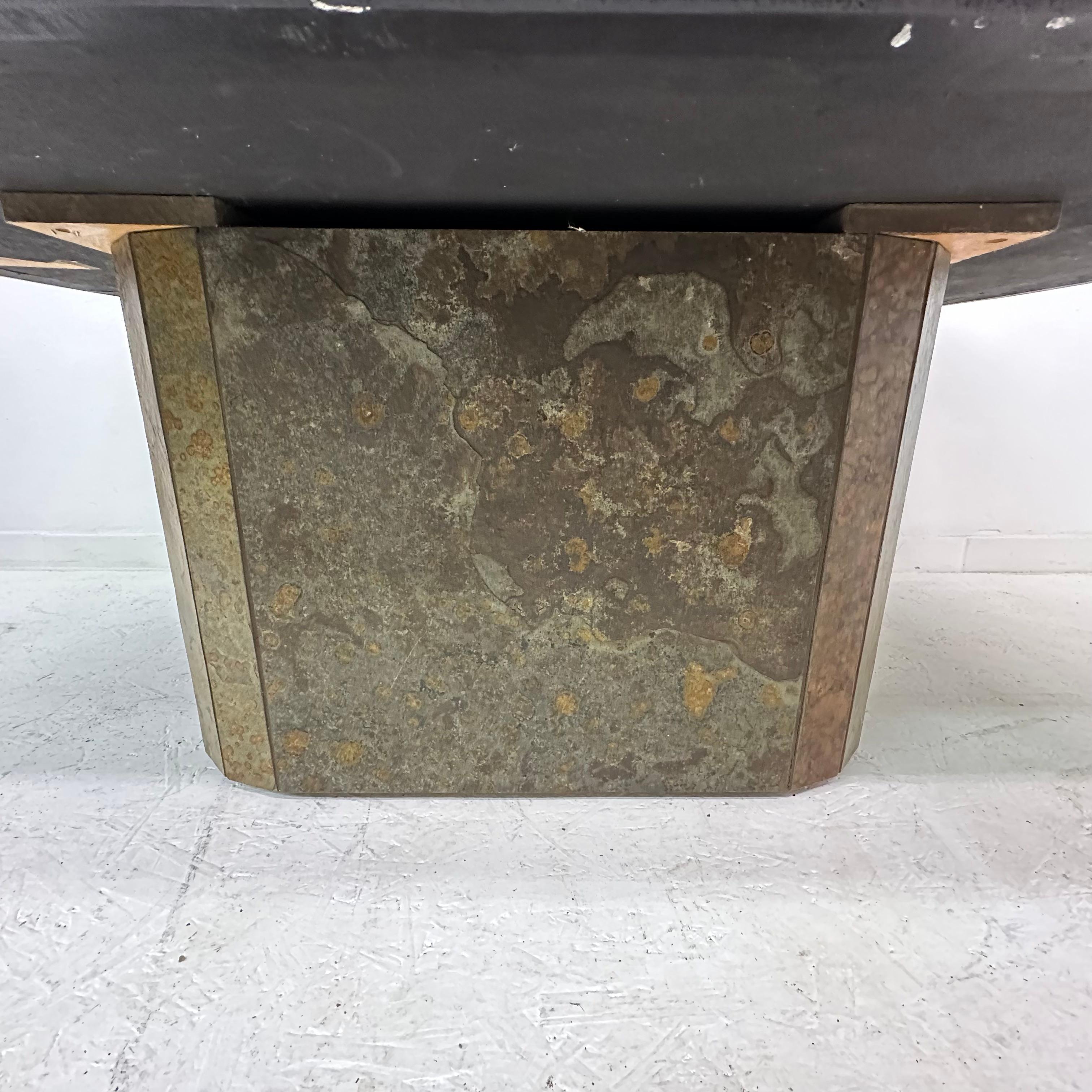 Late 20th Century Brutalist coffee table natural stone , 1970’s For Sale