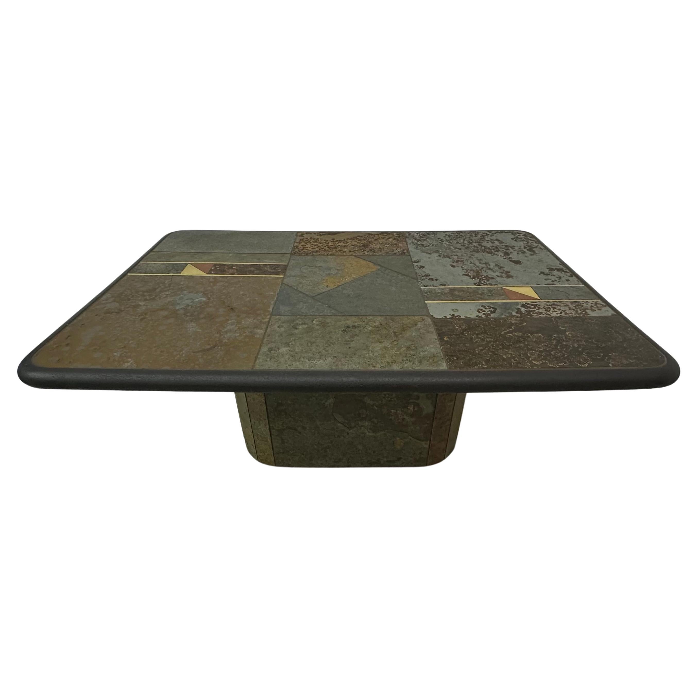 Brutalist coffee table natural stone , 1970’s For Sale