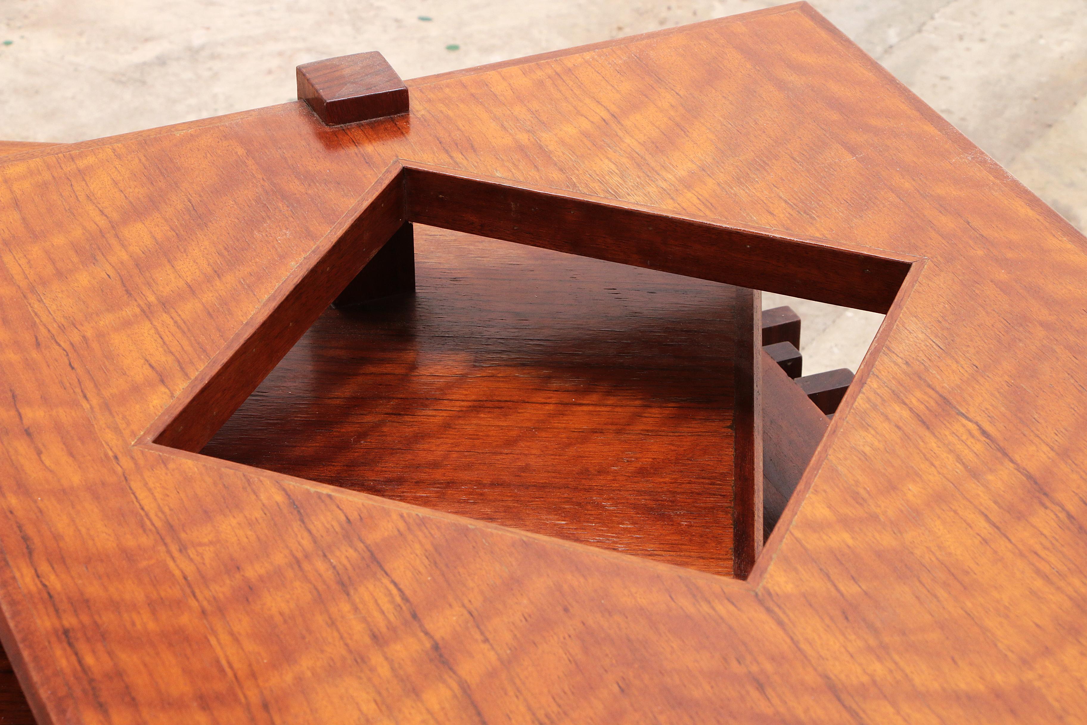 Brutalist Coffee Table Norman by Luciano Frigerio   3
