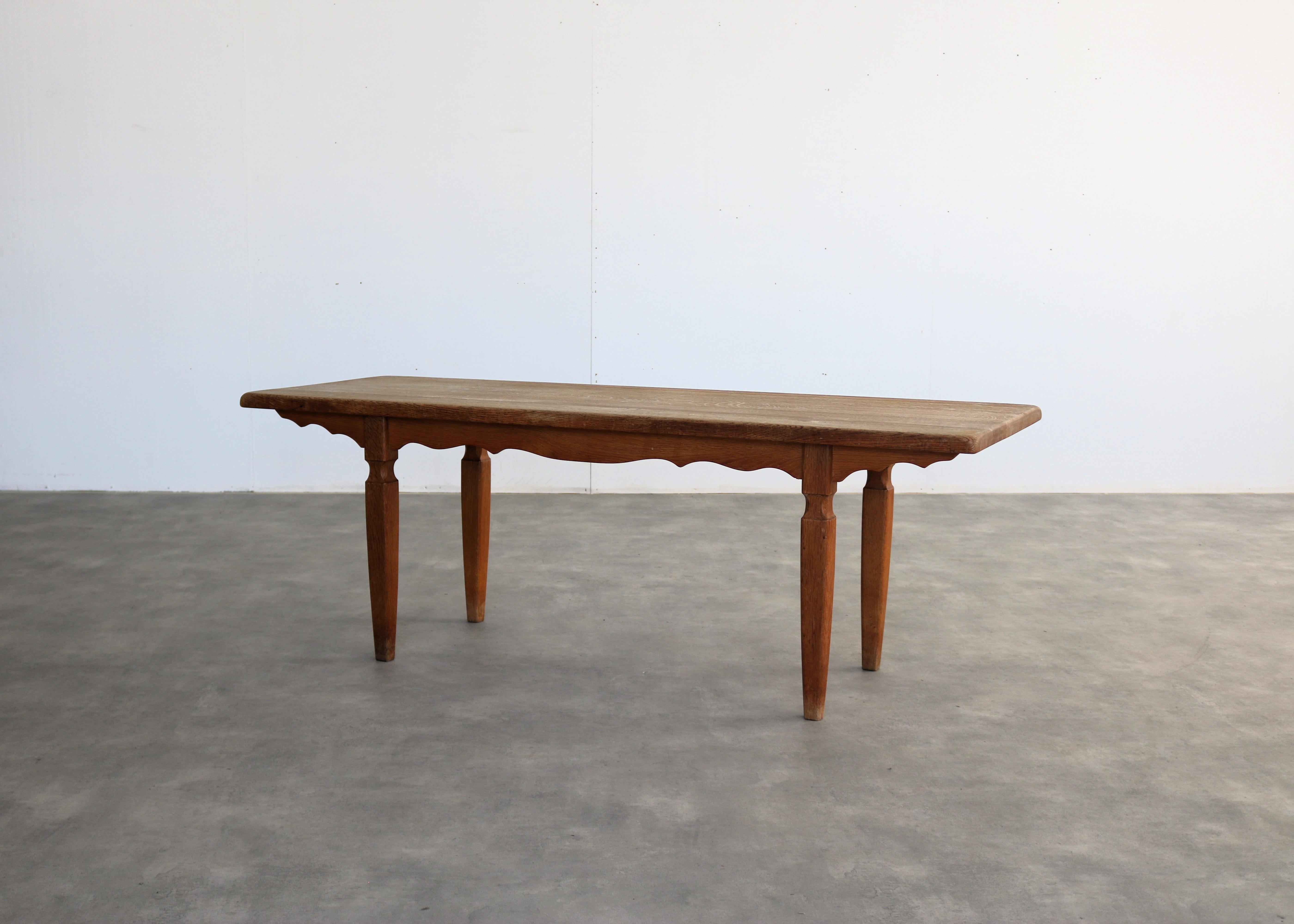 
Brutalist coffee table  table  1960s  Danish

period  1960s
design  unknown  style Henning Kjaernulf  Denmark
condition  good  minor signs of wear
size  57 x 160 x 58 cm (H x W x D)

details  oak;

item number  2919